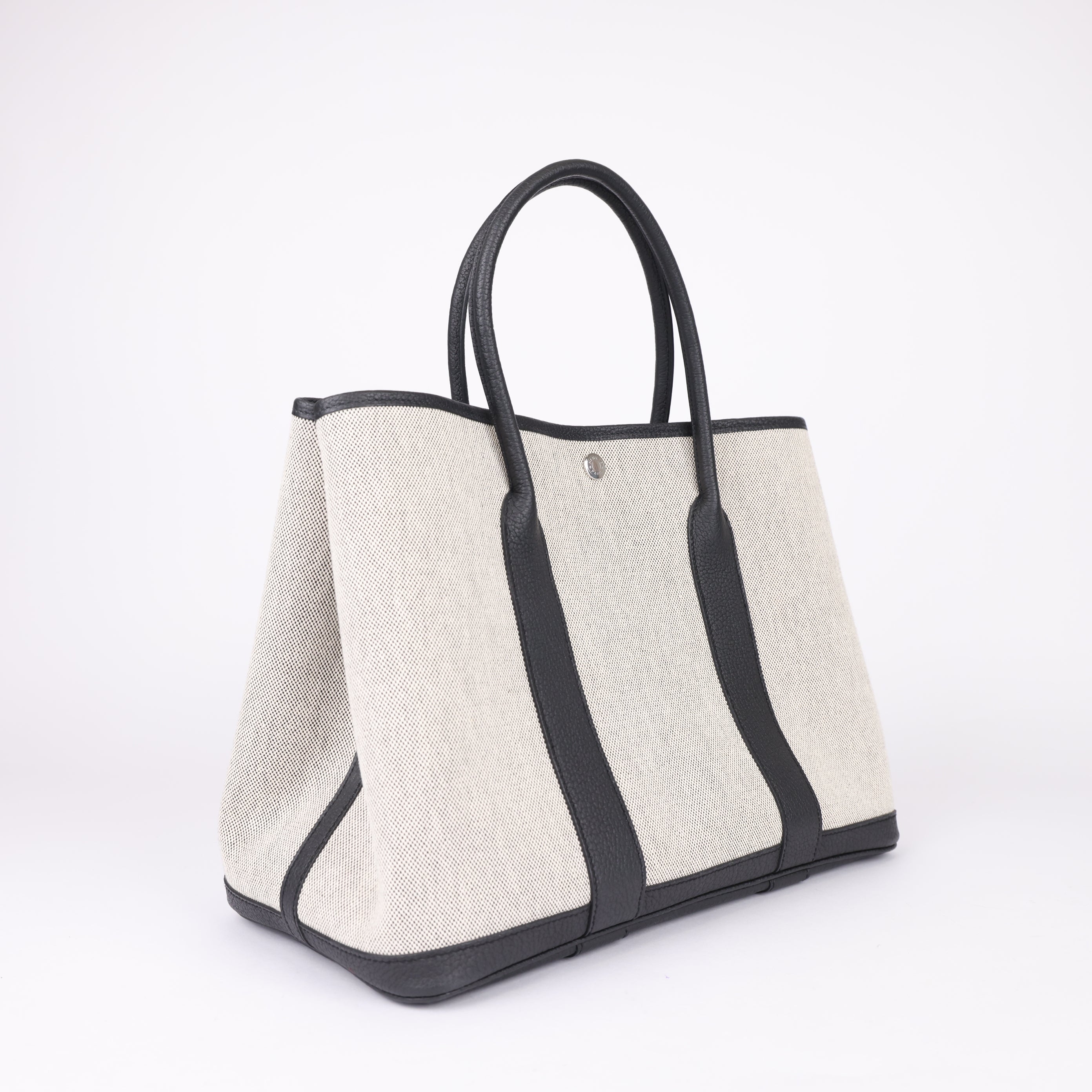 Hermes Garden Party 36 PM Limited Edition Tote Bag Brown Black- Pre Owned