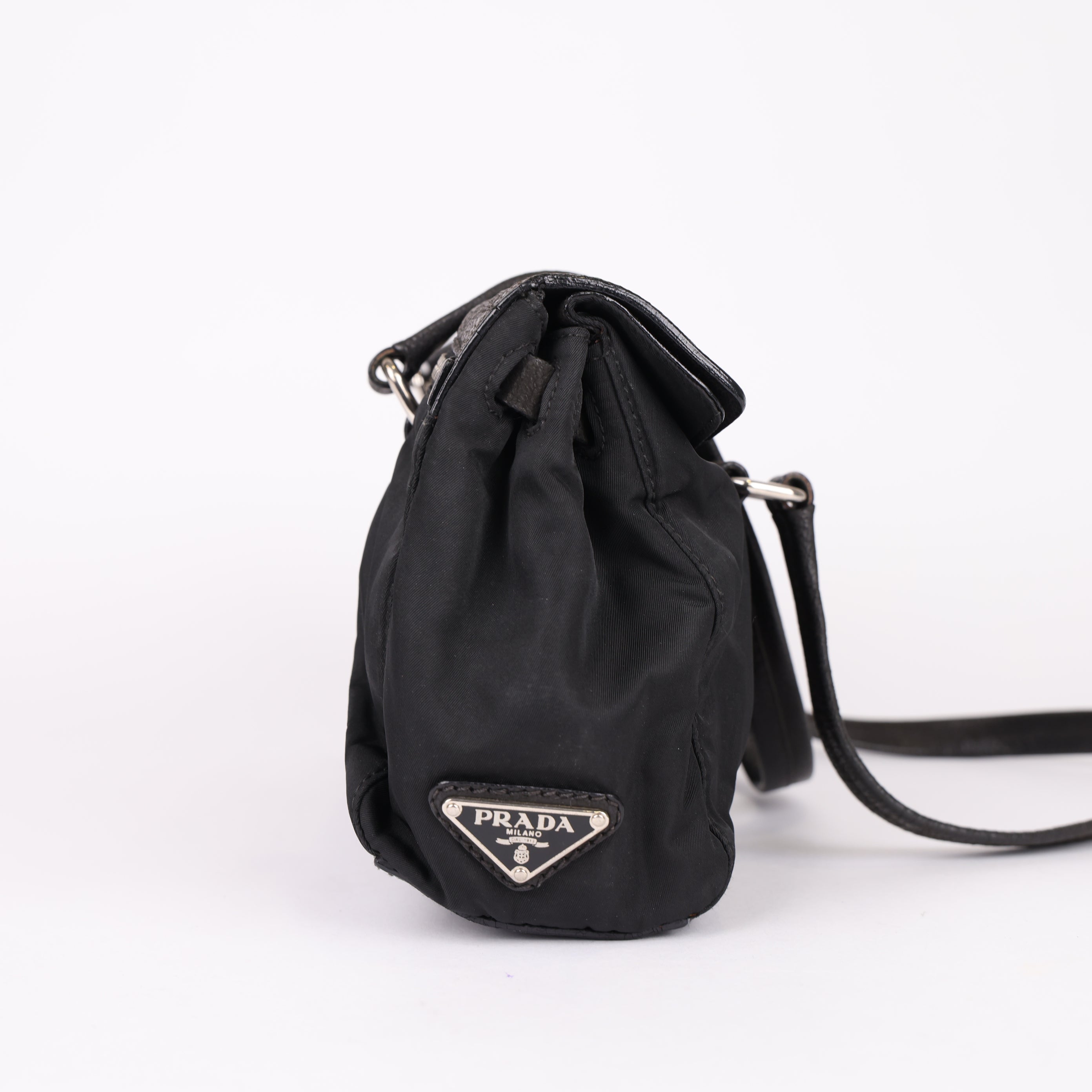 J0797B00094 Prada Black Tessuto Easy Shoulder Bag Nylon Cloth- Pre Owned