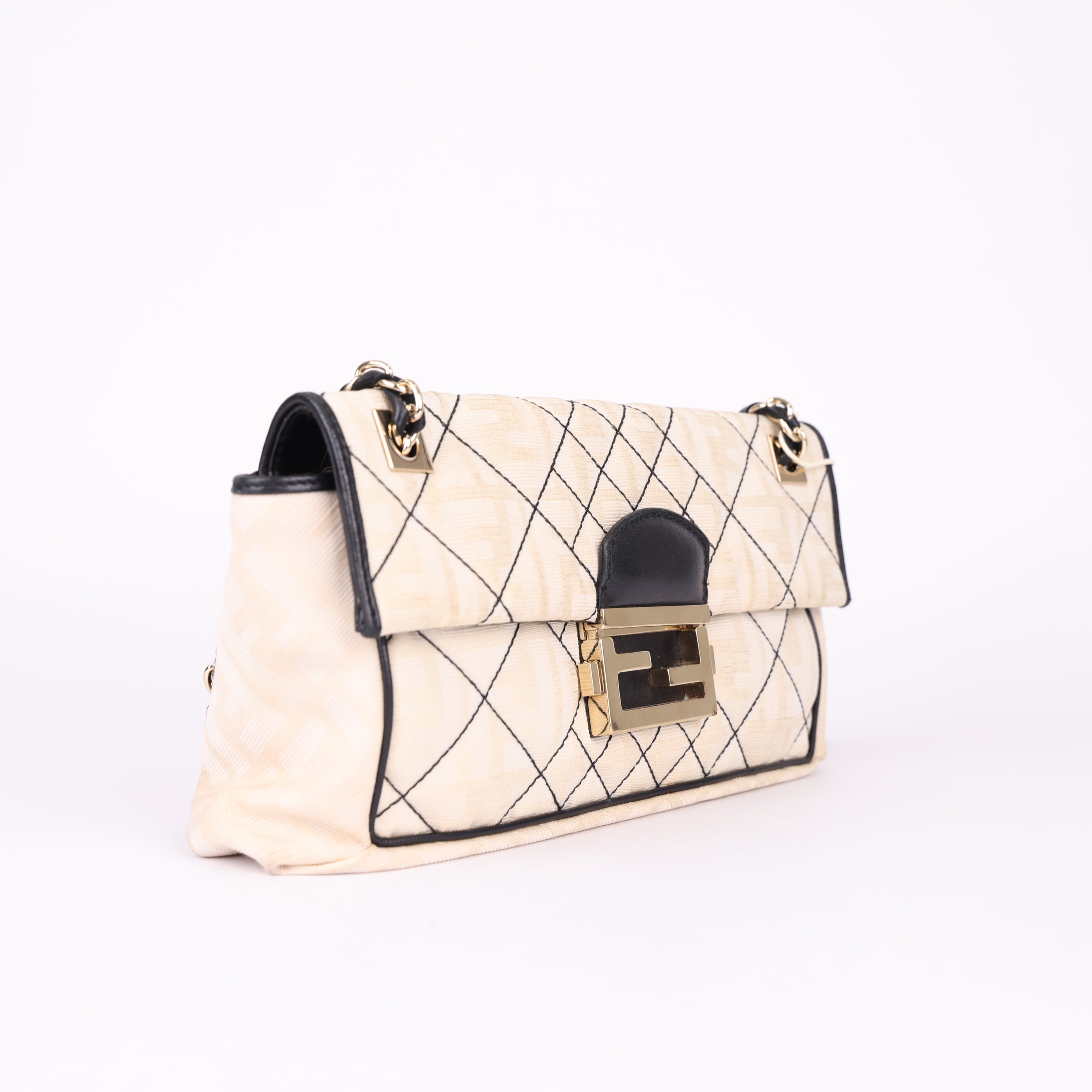 Fendi Baguette leather handbag Black- Pre Owned