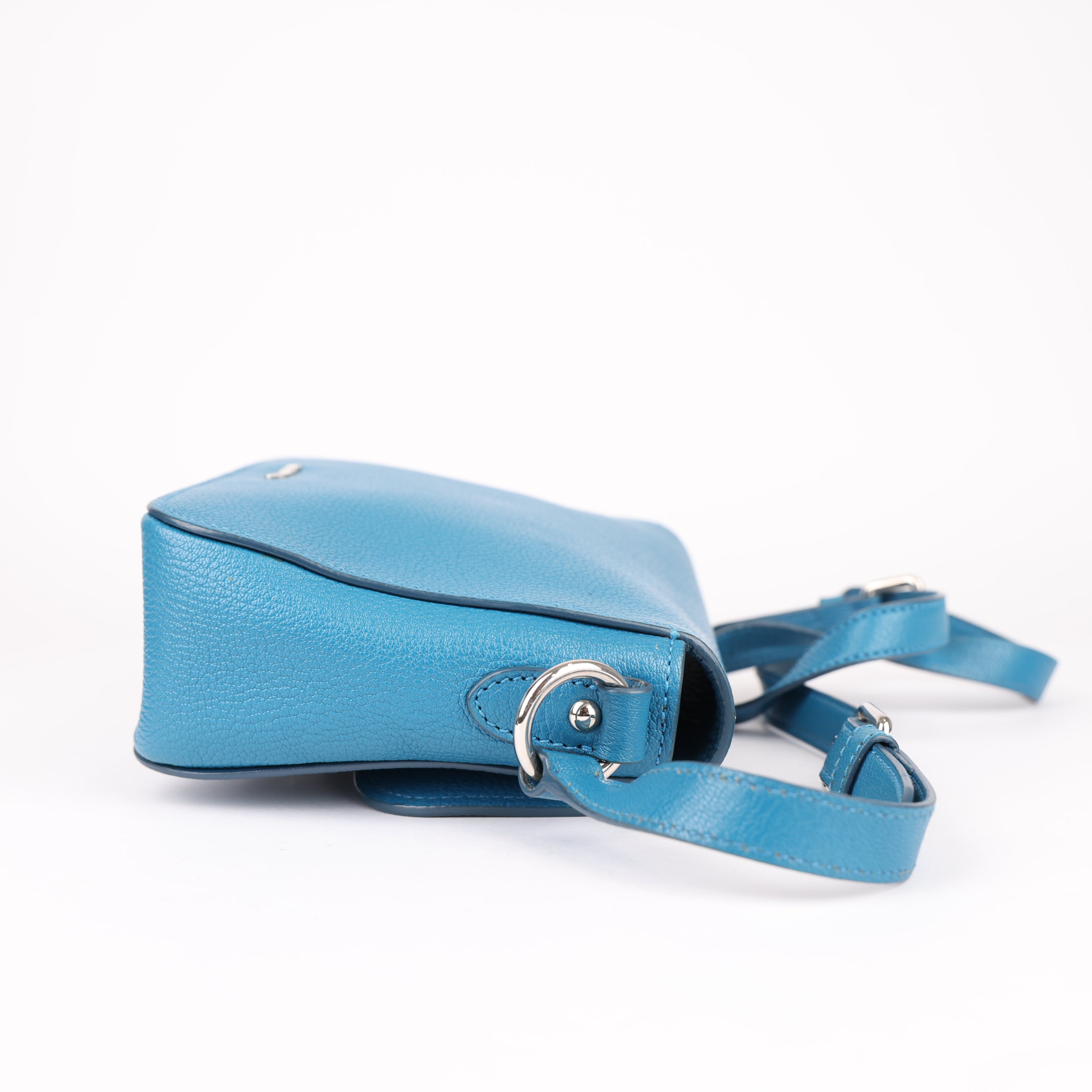 Miu Miu Blue Leather Shoulder Bag- Pre Owned