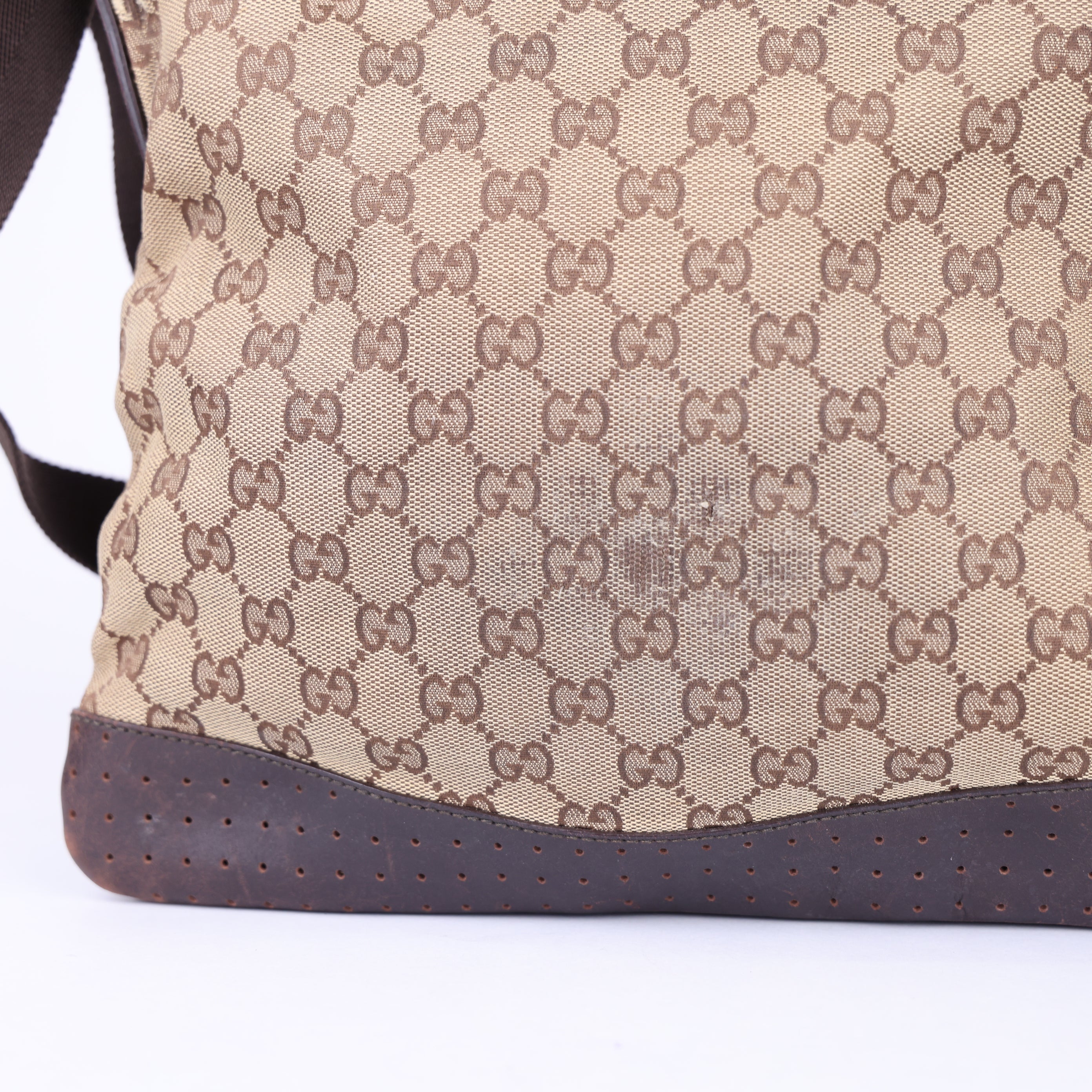 J0776 Gucci GG Canvas Abbey Brown Crossbody Bags- Pre Owned