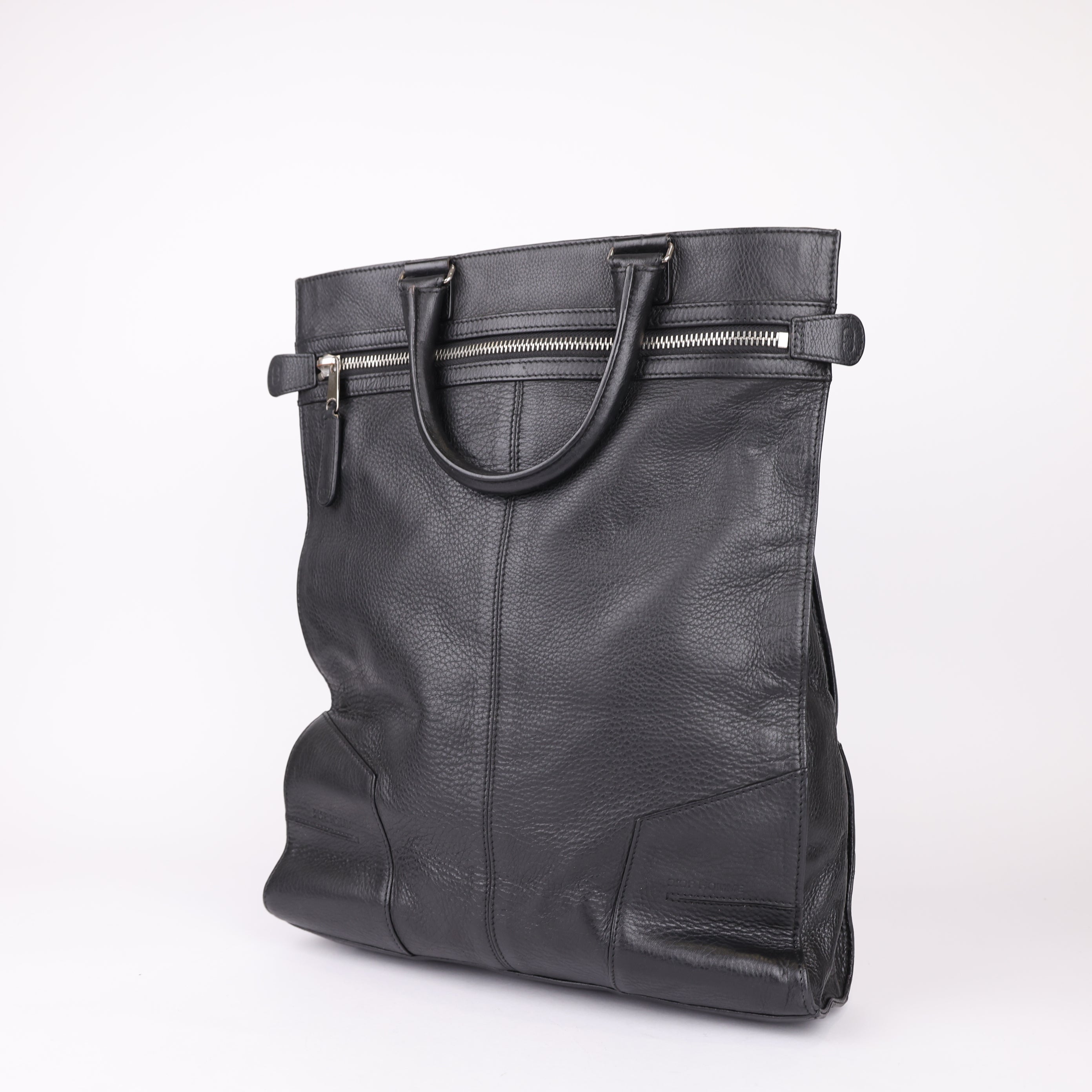 PRE OWNED- Christian Dior Homme Leather Tote Bag