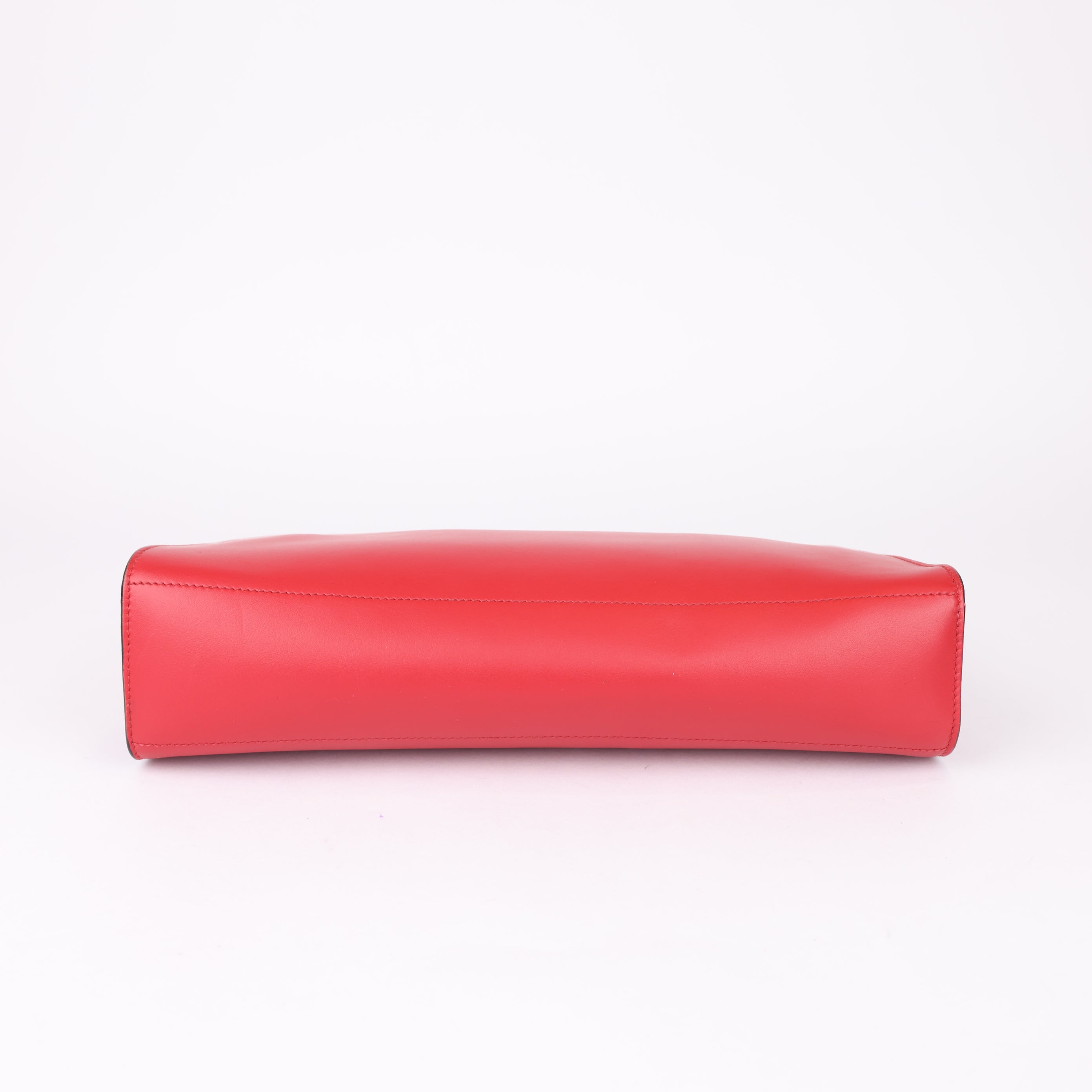 Prada Clutch Leather handbag Elegant Red- Pre Owned