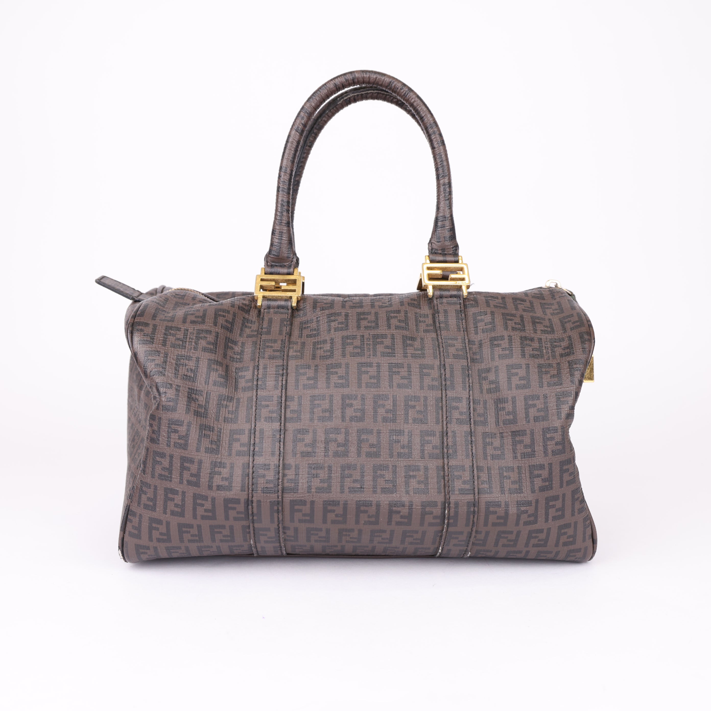 Fendi Zucca Monogram Boston Bag- Pre Owned
