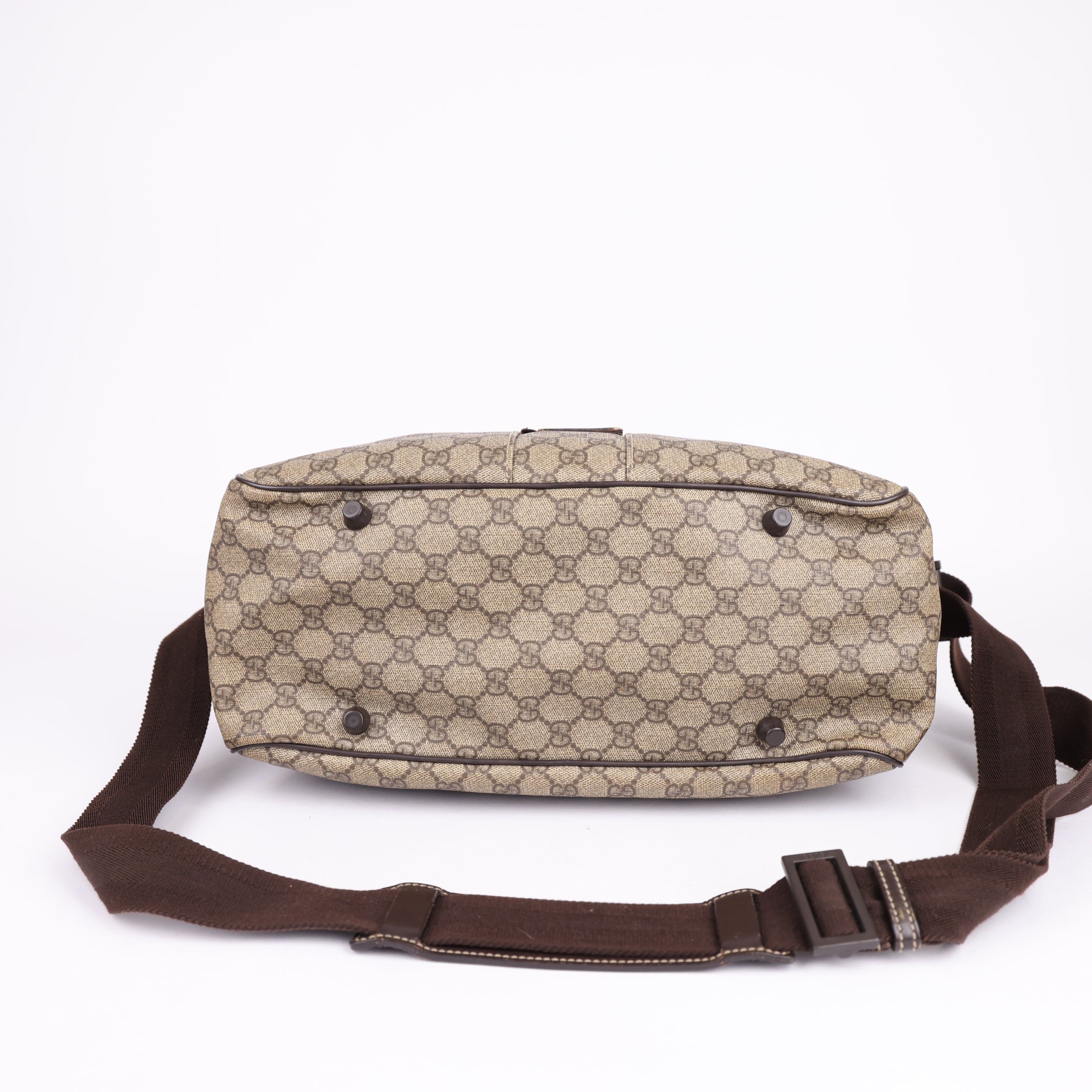 GUCCI GG Plus Monogram Interlocking G Briefcase Brown- Pre Owned