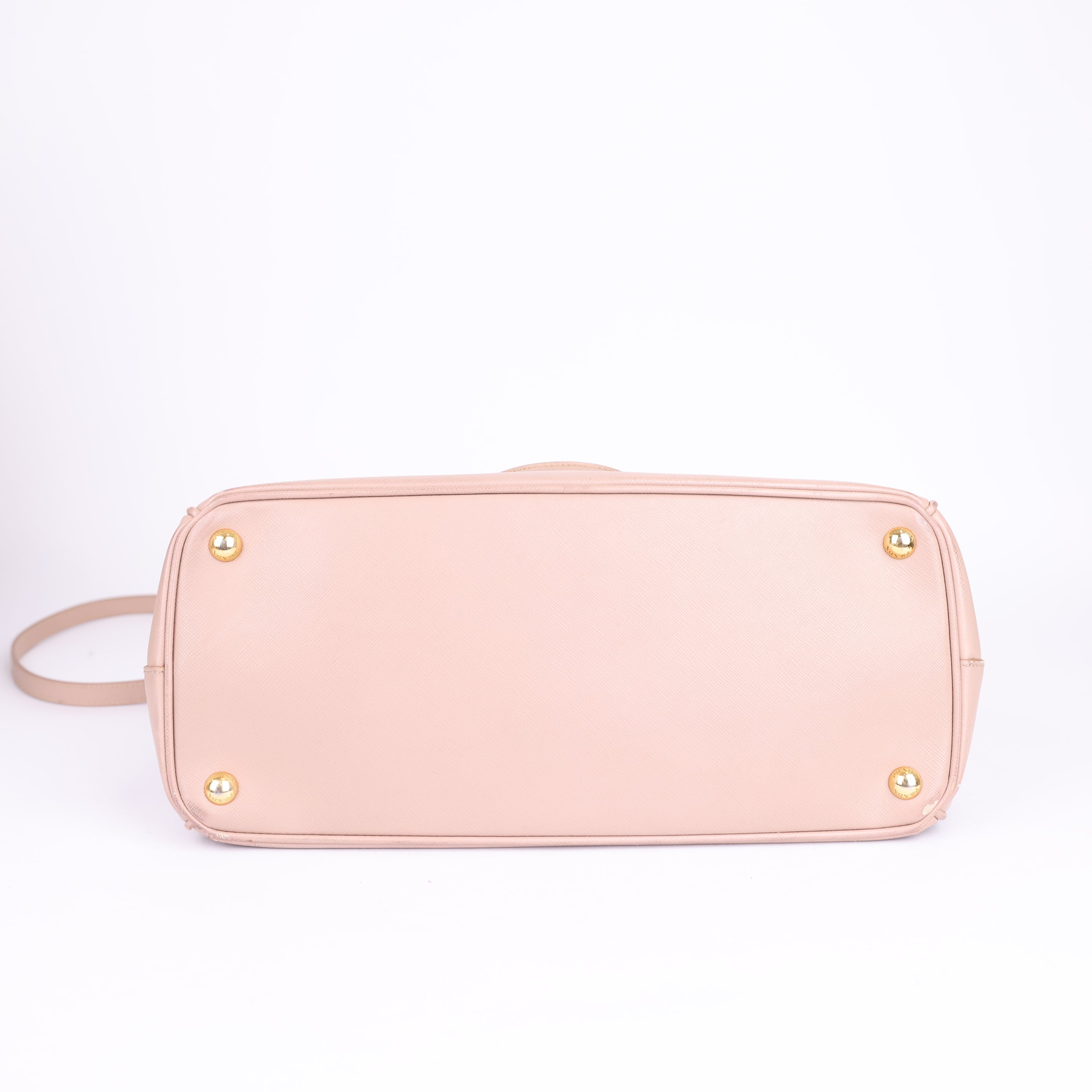 J0909 PRADA GALLERIA SAFFIANO TASCHE NUDE- Pre Owned