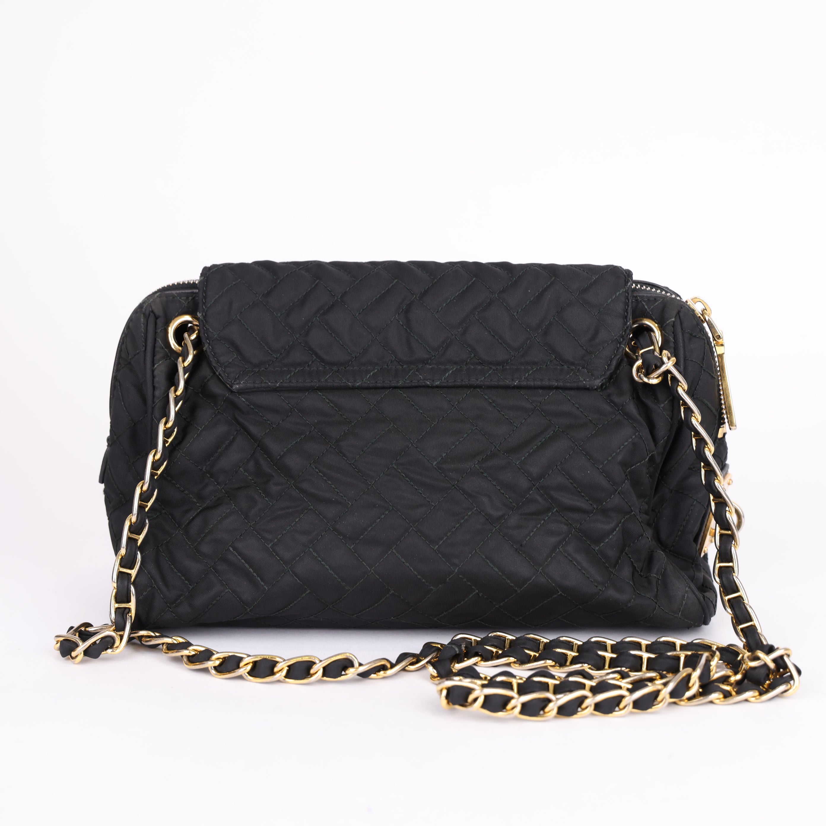Prada Chain Shoulder Bag Quilted Nylon- Pre Owned