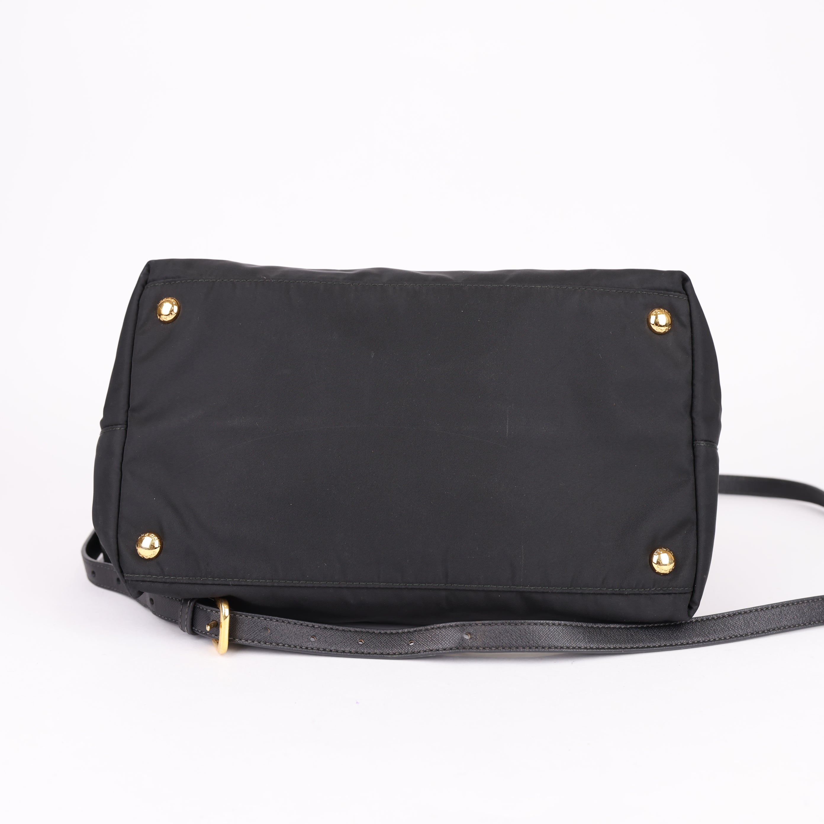 Prada Tessuto Nylon Saffiano Tote Black- Pre Owned