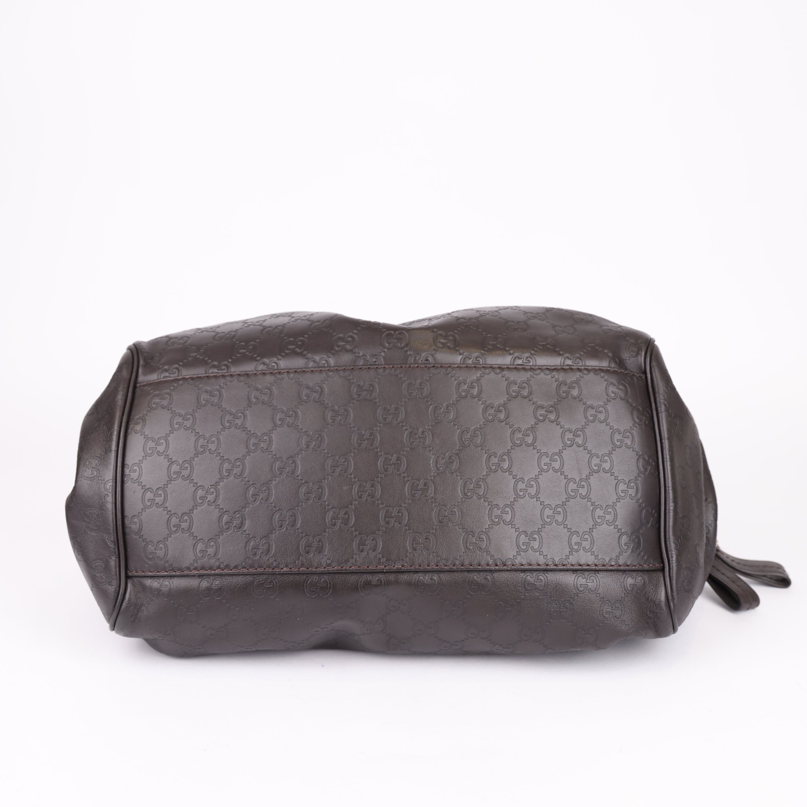 Gucci Brown Guccissima Leather Sukey Satchel Dark brown- Pre Owned