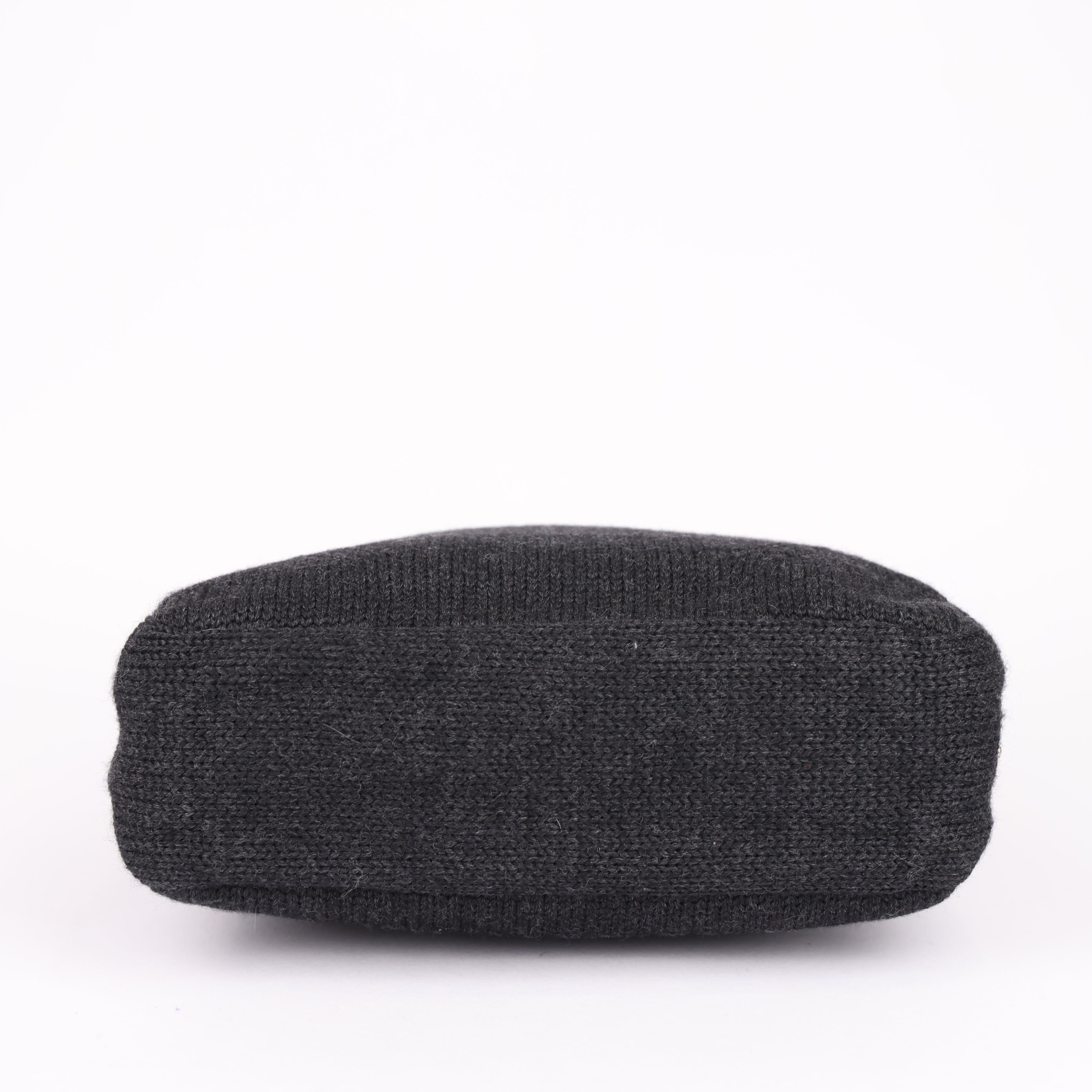 J0922 PRADA Hand Bag Archive 1999 wool knitted Fabrics Black- Pre Owned