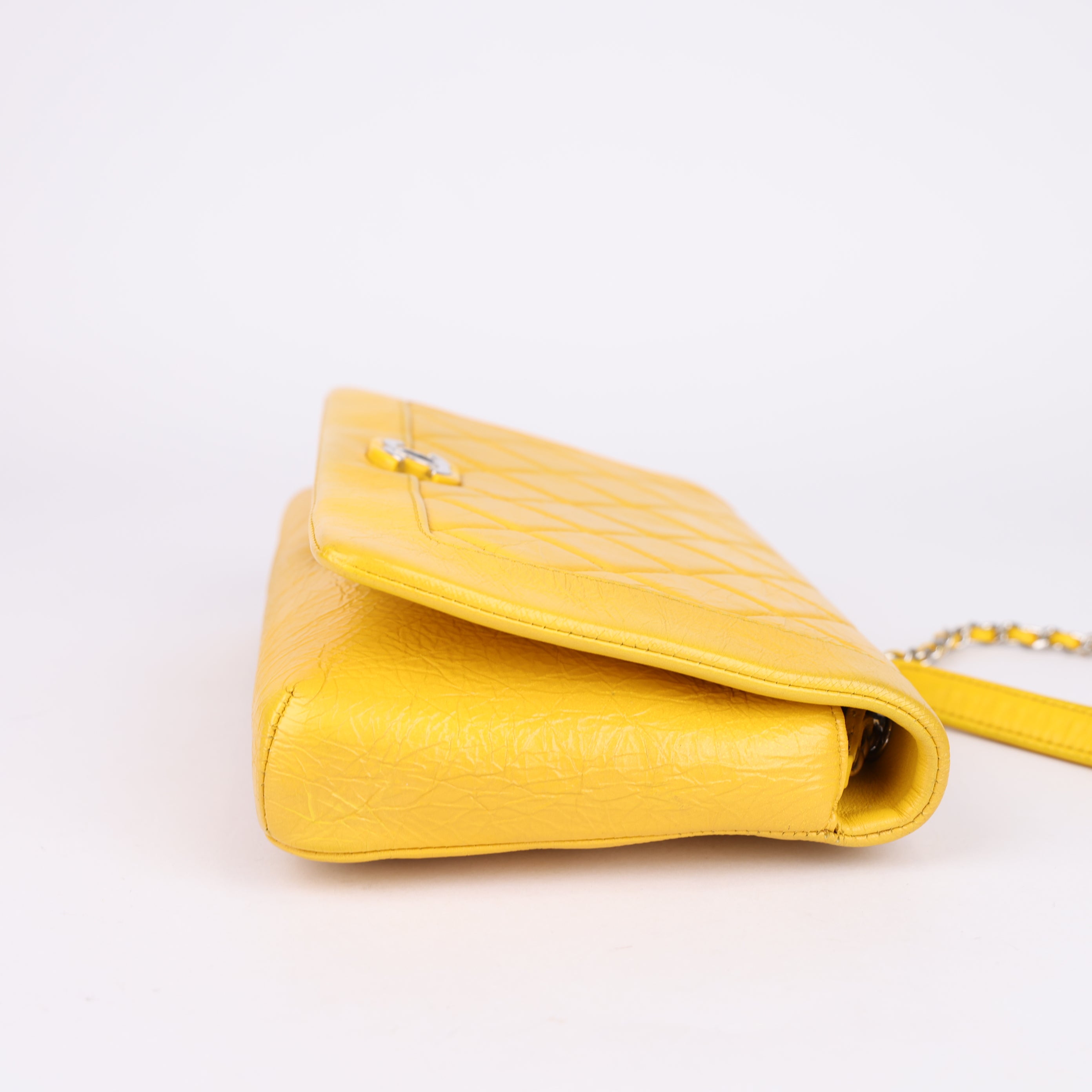 CHANEL 2018 Crumpled Calfskin Bi Quilted Full Flap crossbody bag- Pre Owned