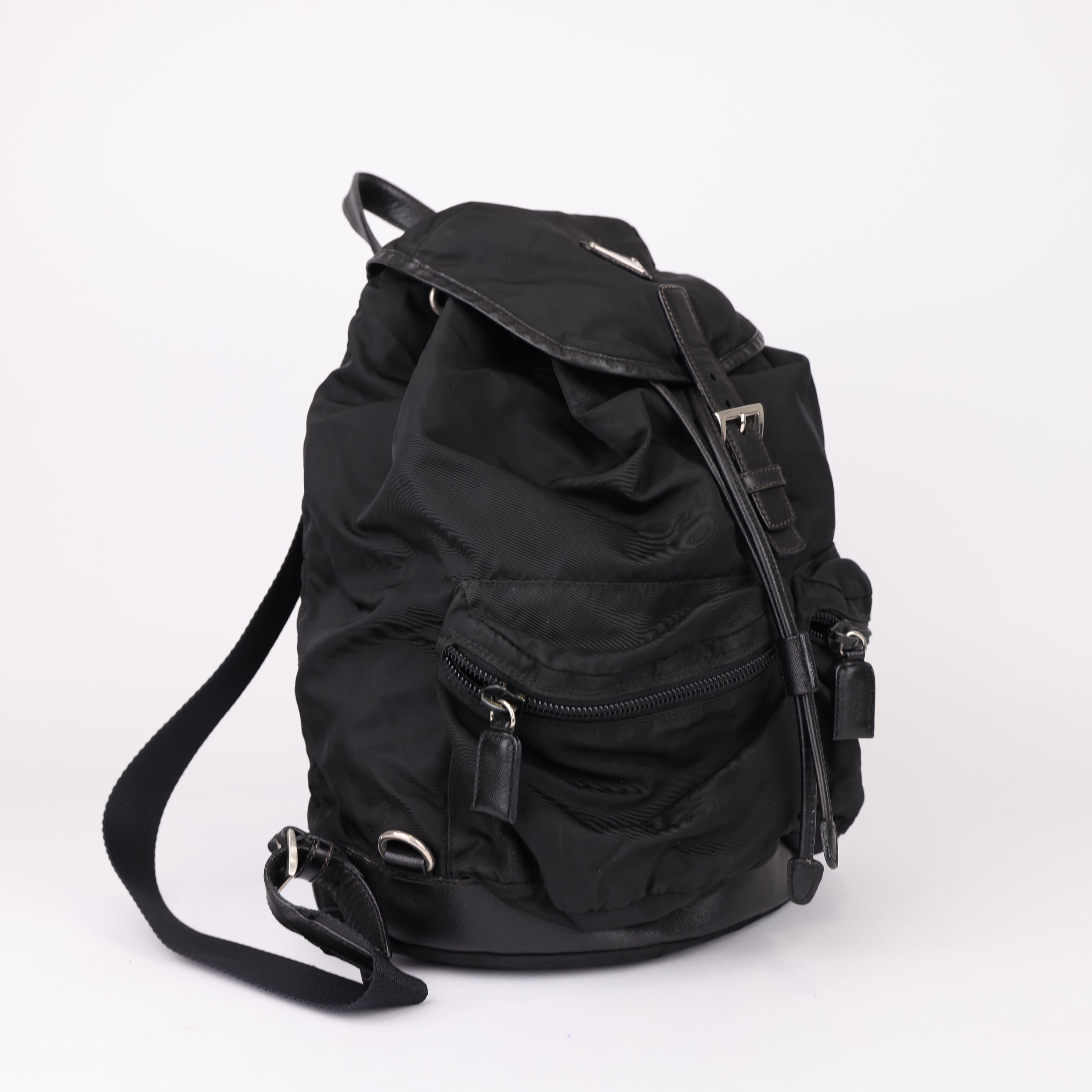 J0928 PRADA Backpack Nylon Black- Pre Owned