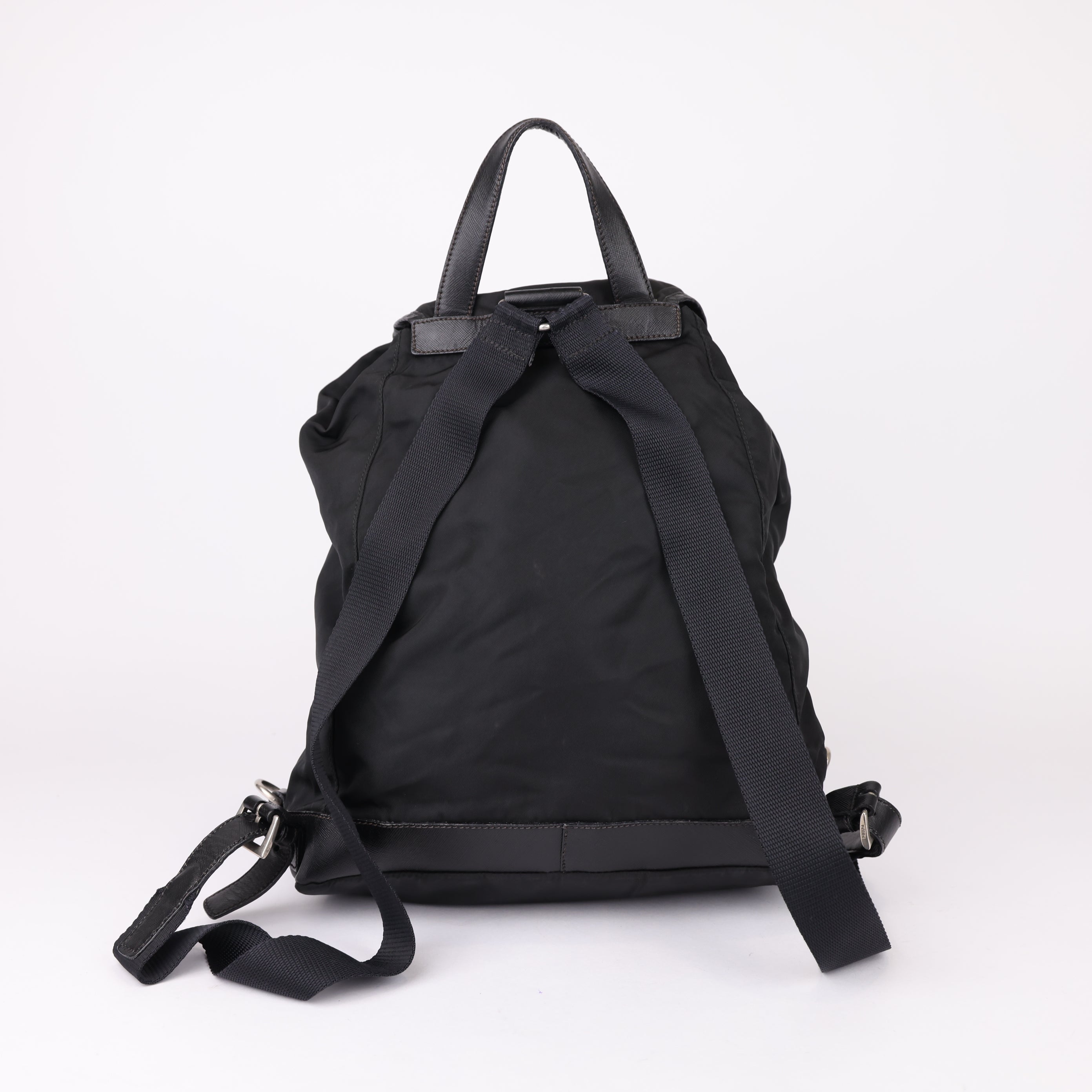 J0928 PRADA Backpack Nylon Black- Pre Owned