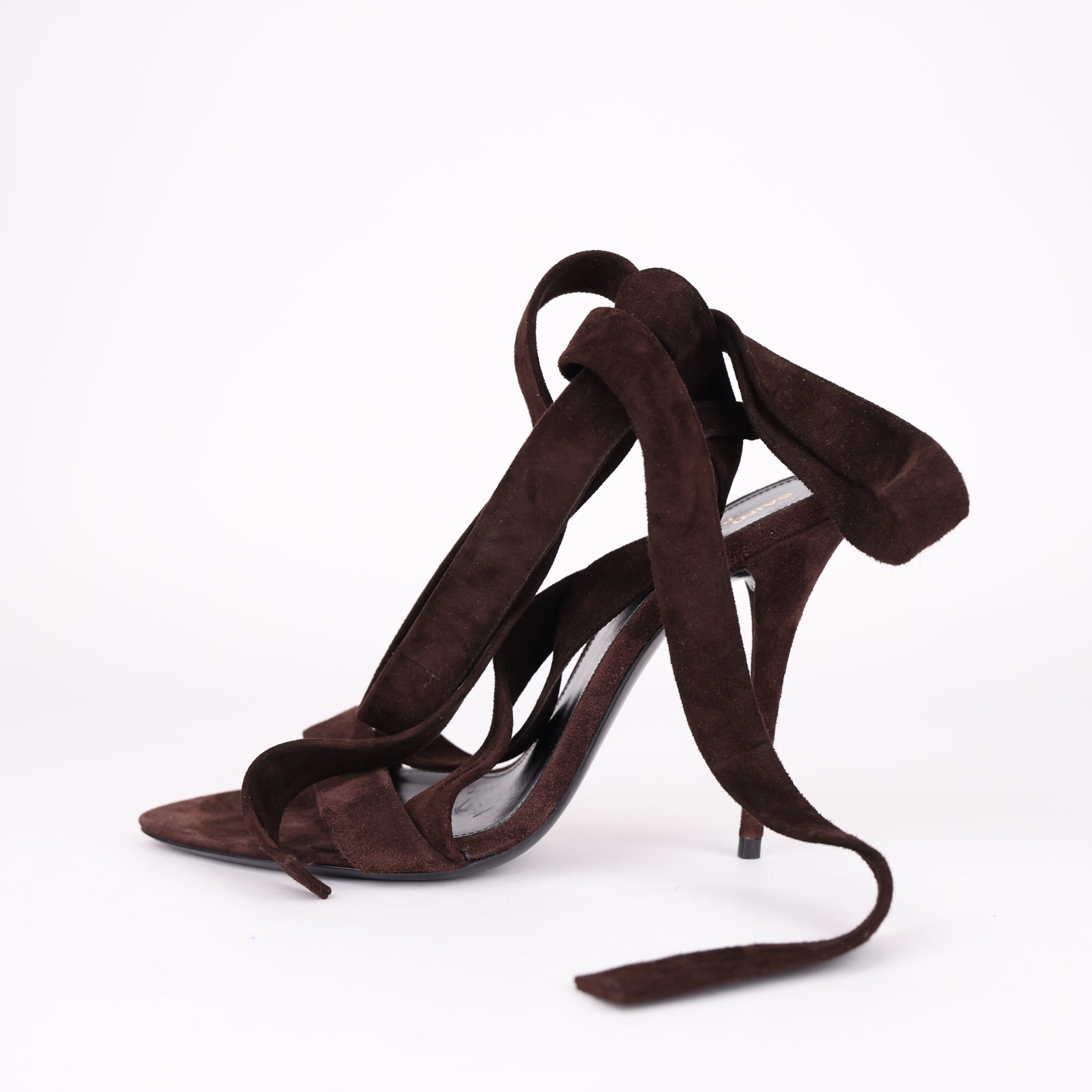 Saint Laurent Deva 105 Leather Sandals size EU38 UK5- Pre Owned