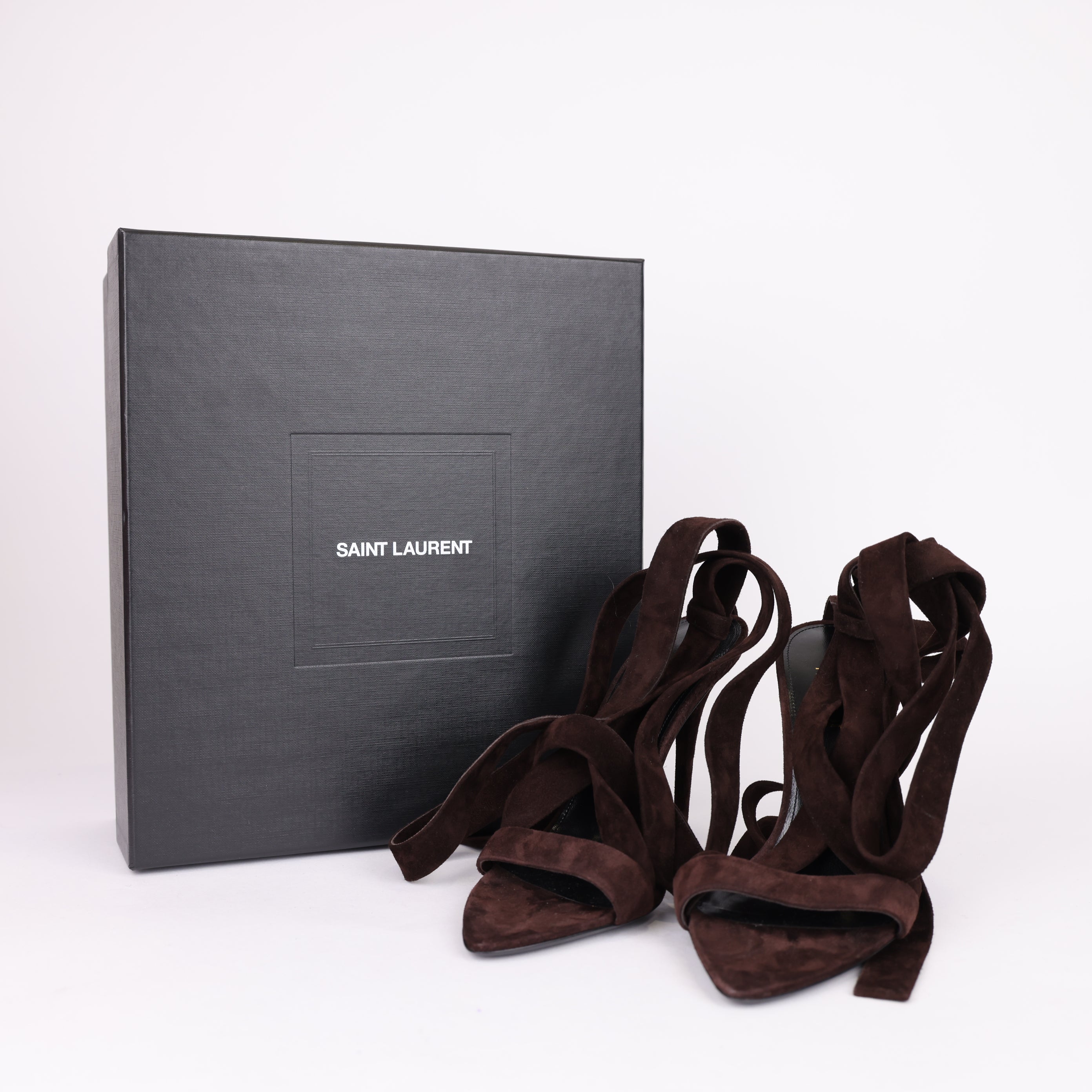 Saint Laurent Deva 105 Leather Sandals size EU38 UK5- Pre Owned