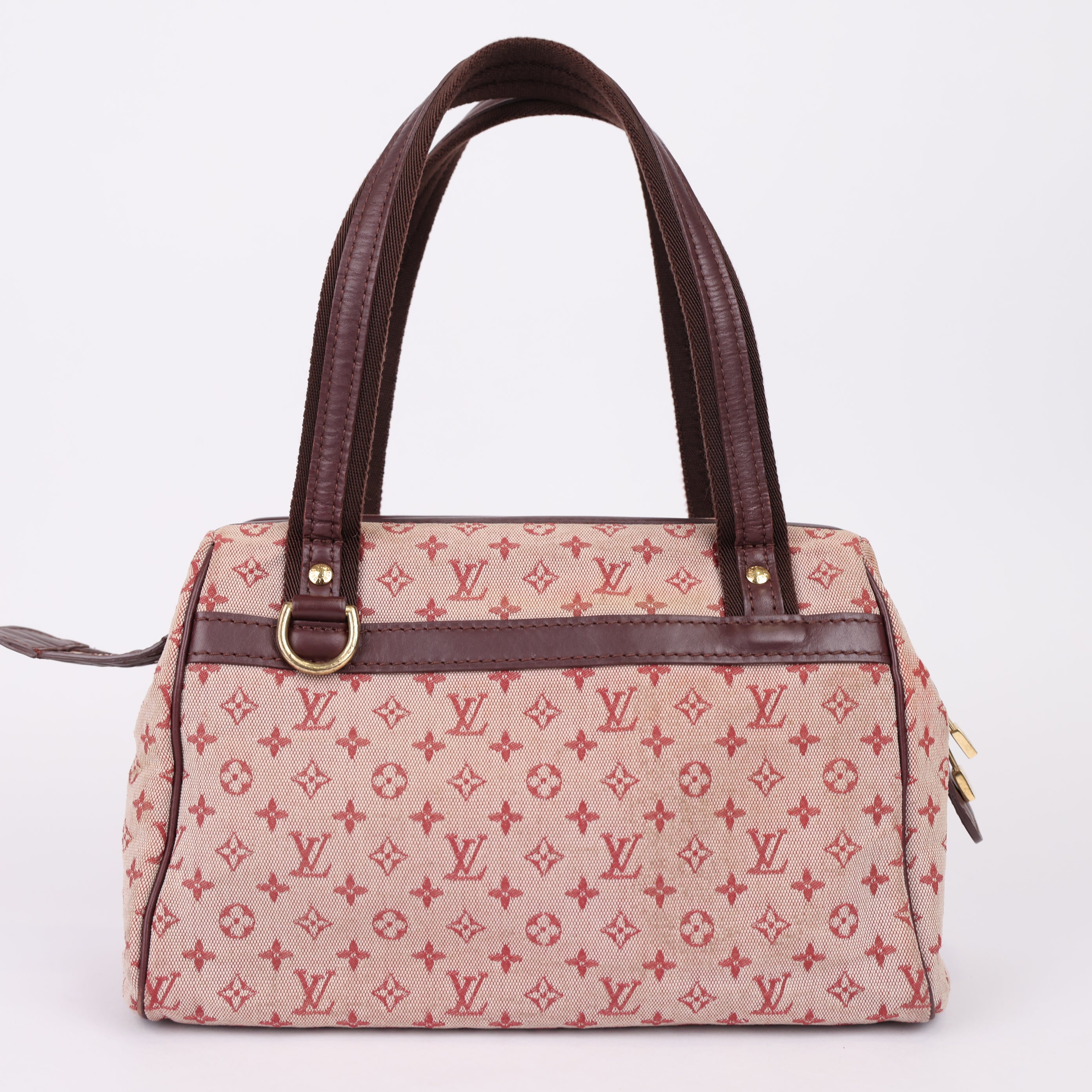 J0960 Louis Vuitton Mini Lin Josephine Monogram PM Bordeaux Hand Bag- Pre Owned
