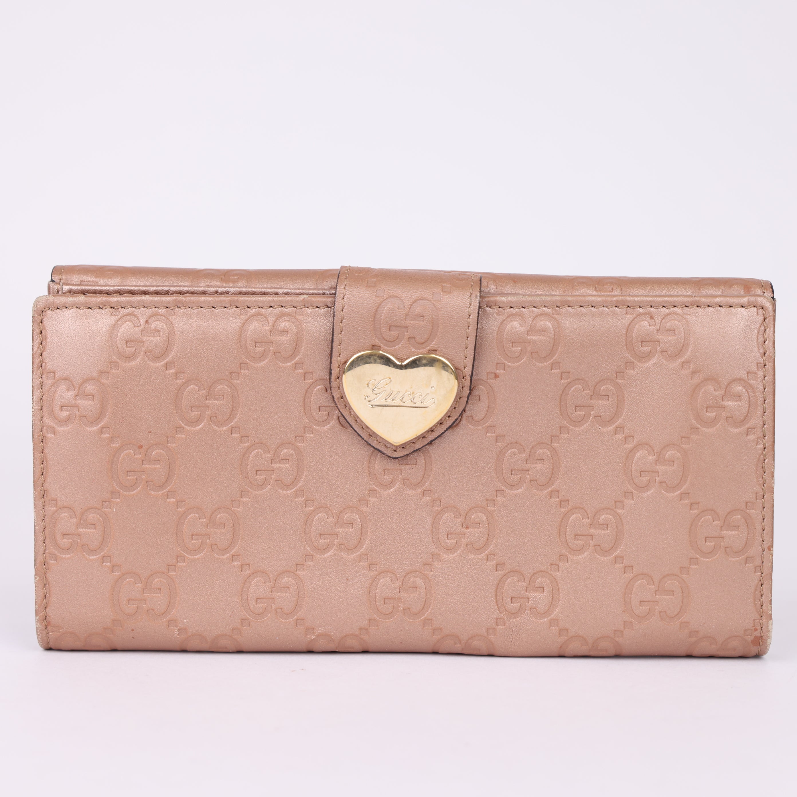 J0982 GUCCI Love Heart GG Wallet- Pre Owned