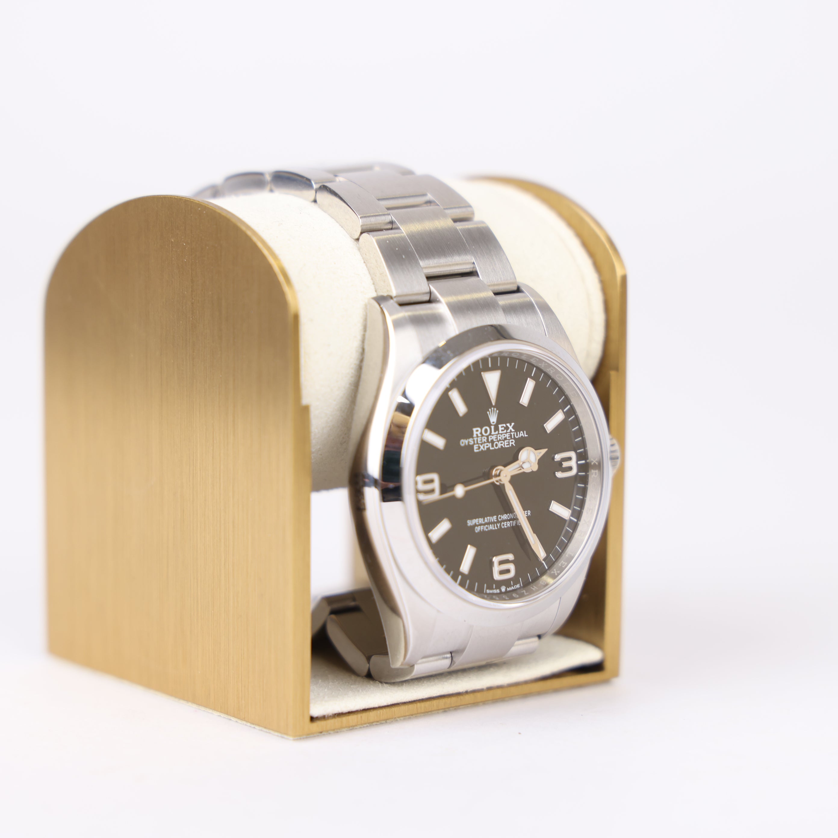 J0987 Rolex Explorer 36 Oyster, 36 mm, Oystersteel Reference 124270- Pre Owned