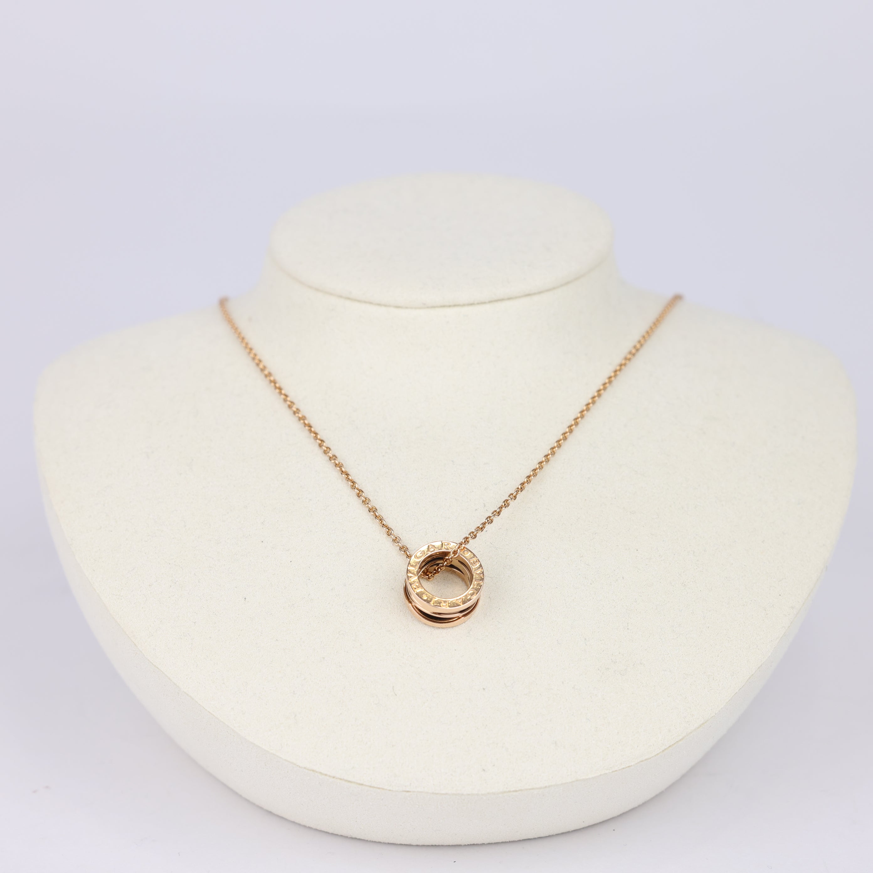 J1869 BVLGARI B.Zero1 Legend Necklace in 18K Pink Gold and Black Ceramic- Pre Owned