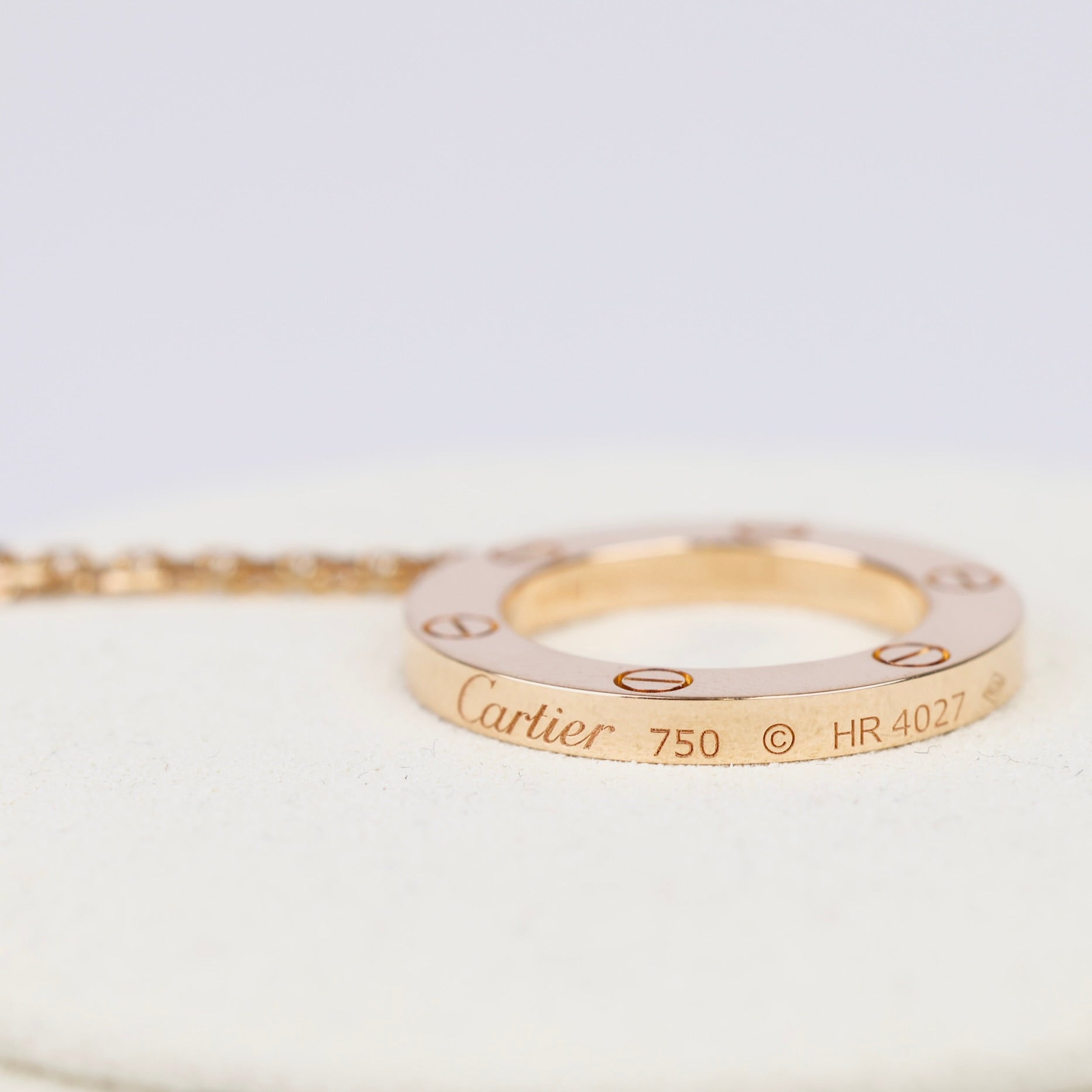 J1853 Cartier Rose Gold LOVE Necklace- Pre Owned