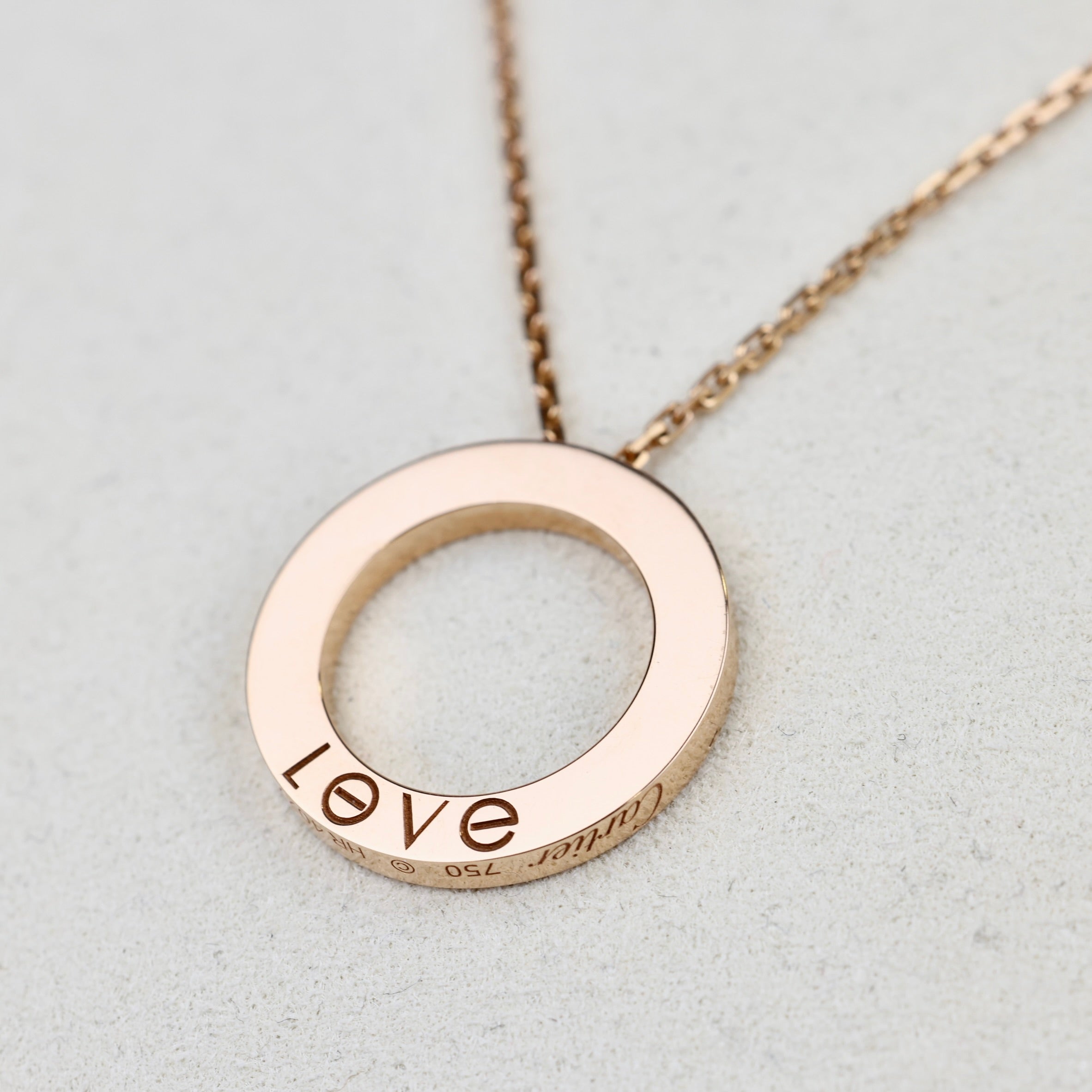 J1853 Cartier Rose Gold LOVE Necklace- Pre Owned