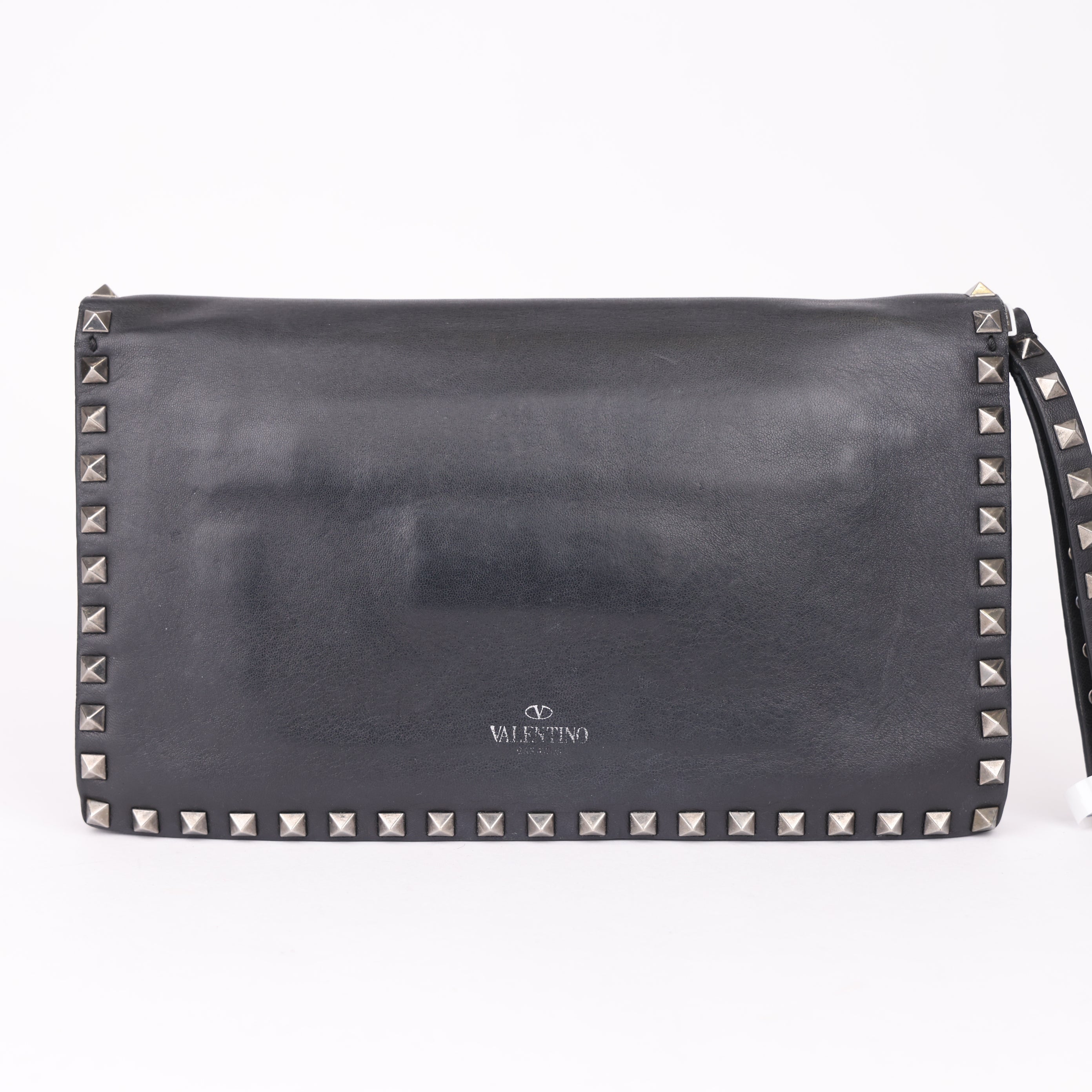 J1912 Valentino Garavani Studded Clutch BAG- Pre Owned