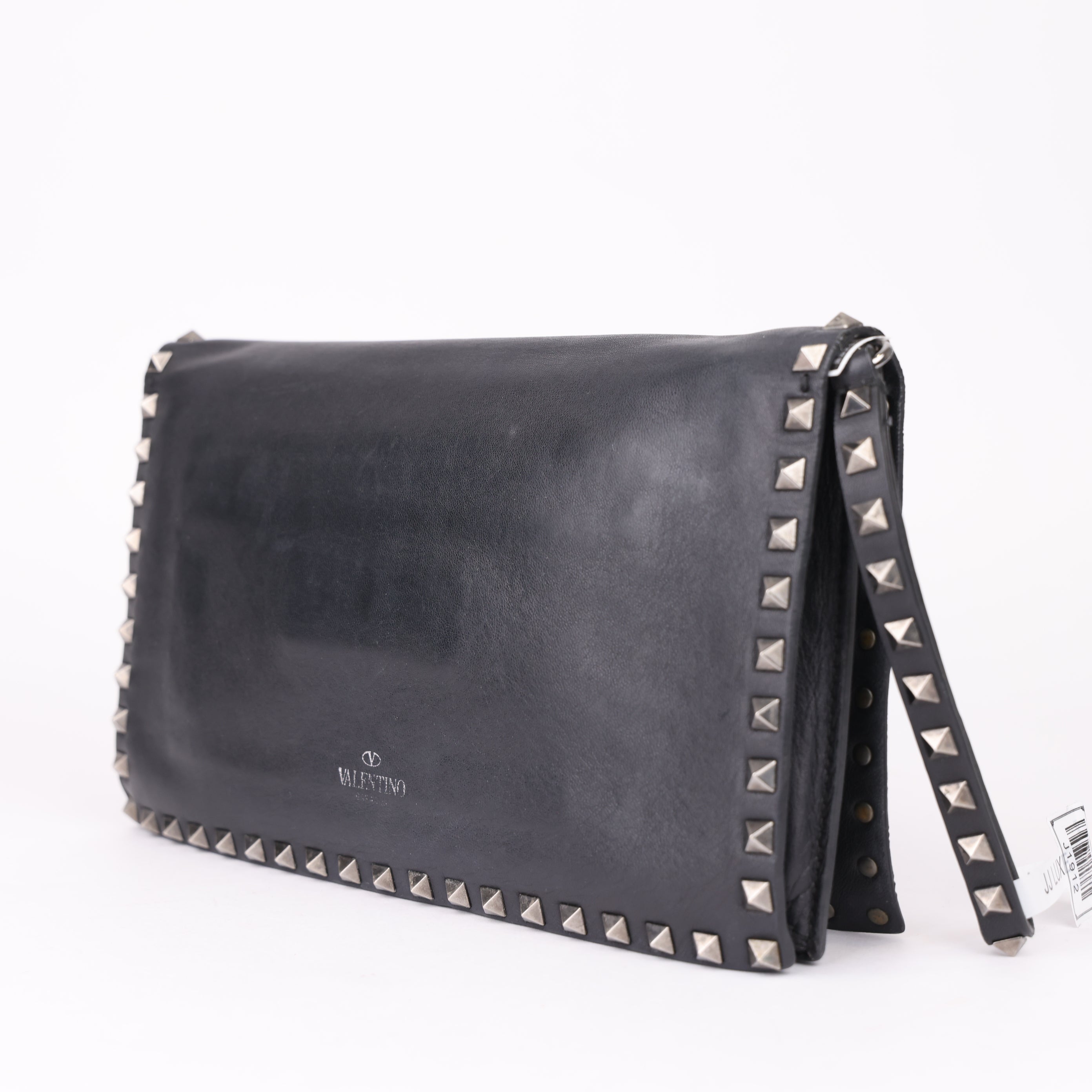 J1912 Valentino Garavani Studded Clutch BAG- Pre Owned