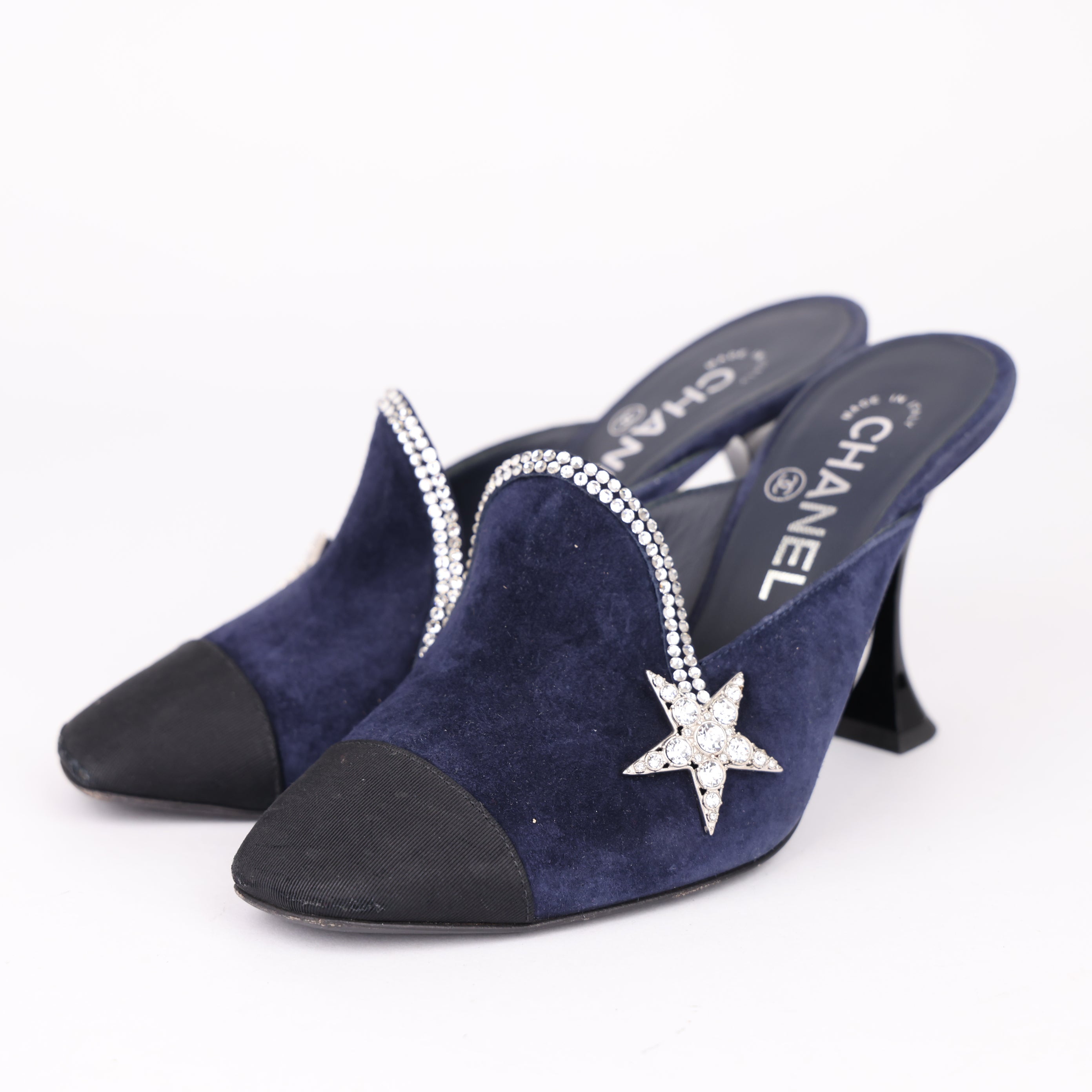 J0501 CHANEL SUEDE MULE SIZE EU36.5- Pre Owned