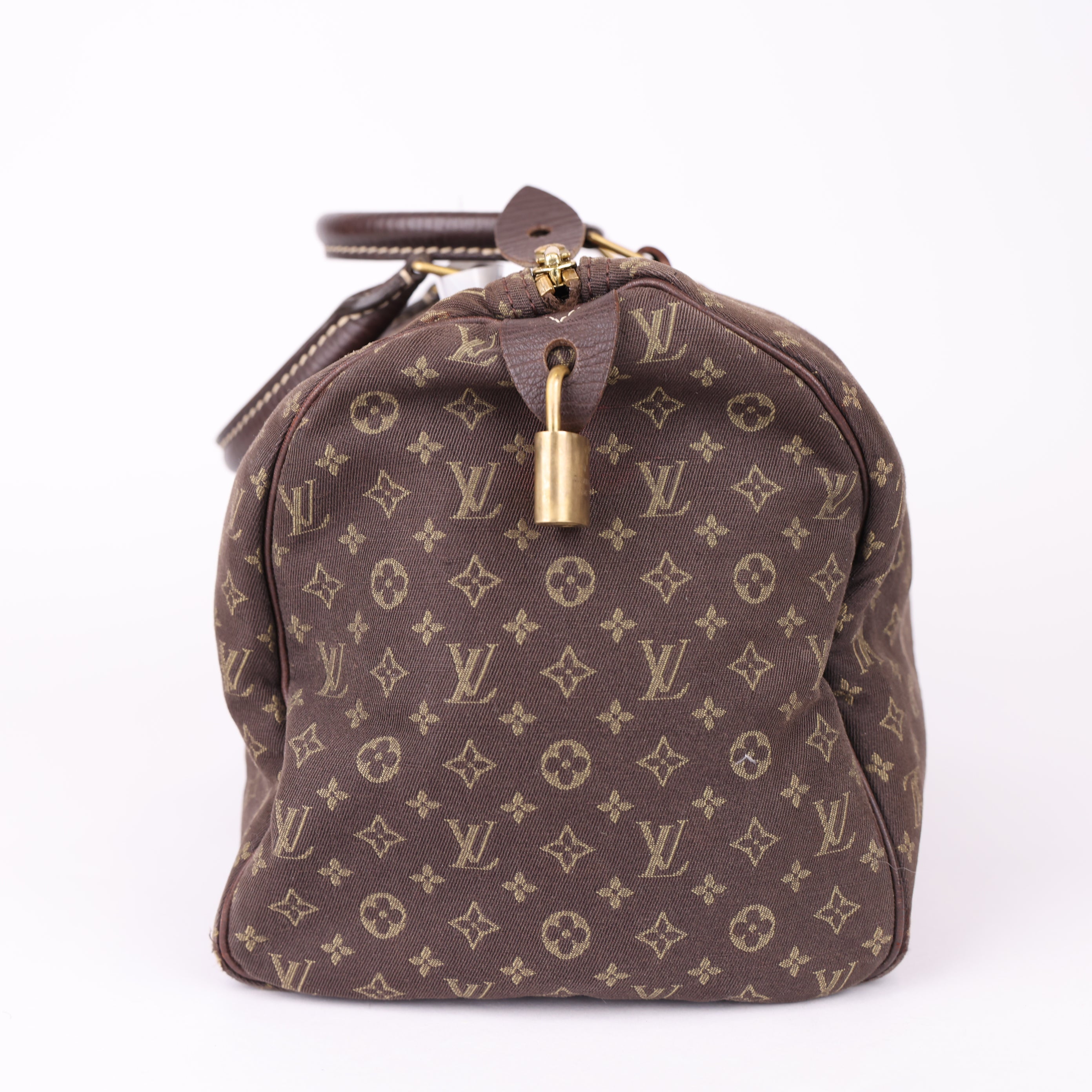 J1834 Louis Vuitton Brown Monogram Mini Lin Speedy 30- Pre Owned