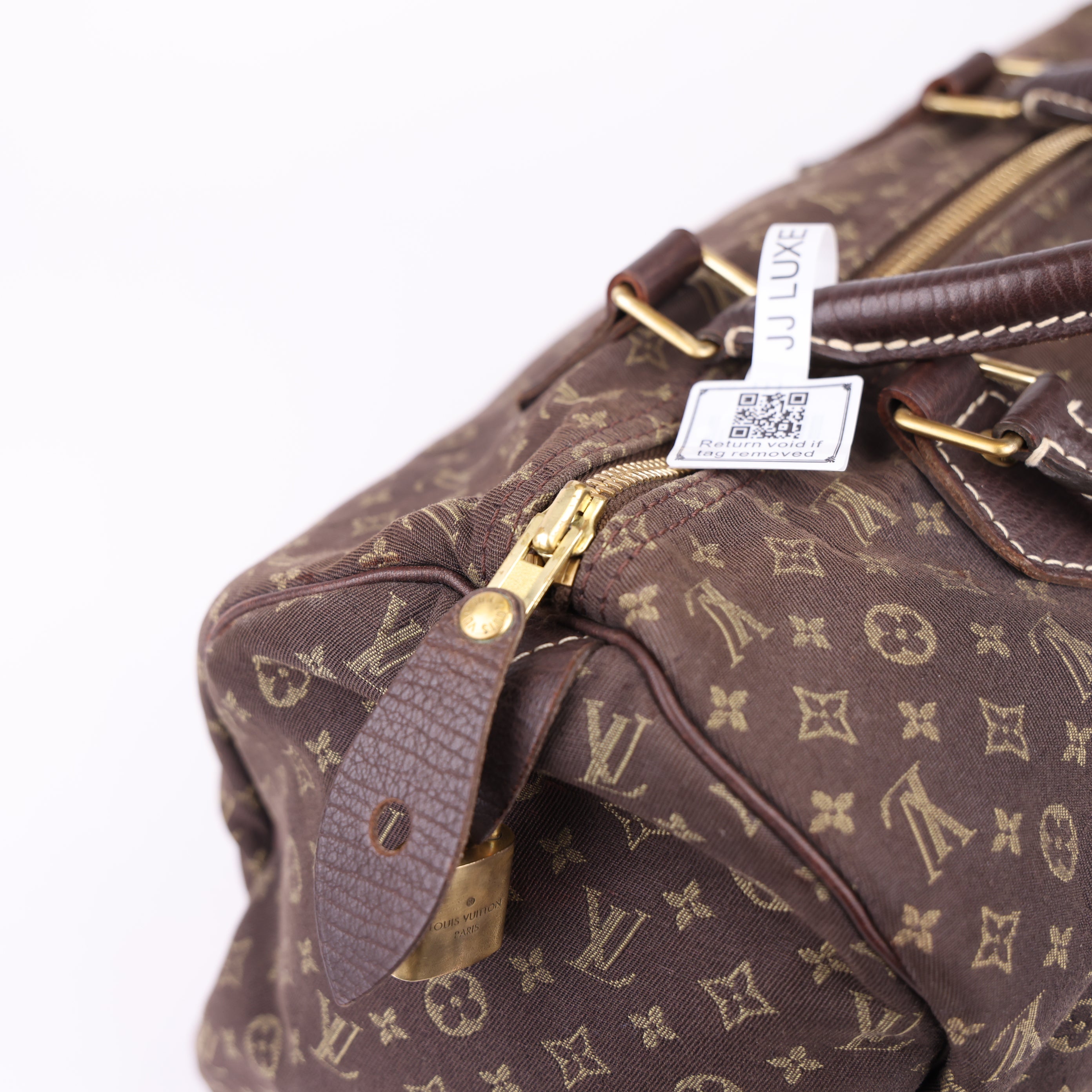 J1834 Louis Vuitton Brown Monogram Mini Lin Speedy 30- Pre Owned
