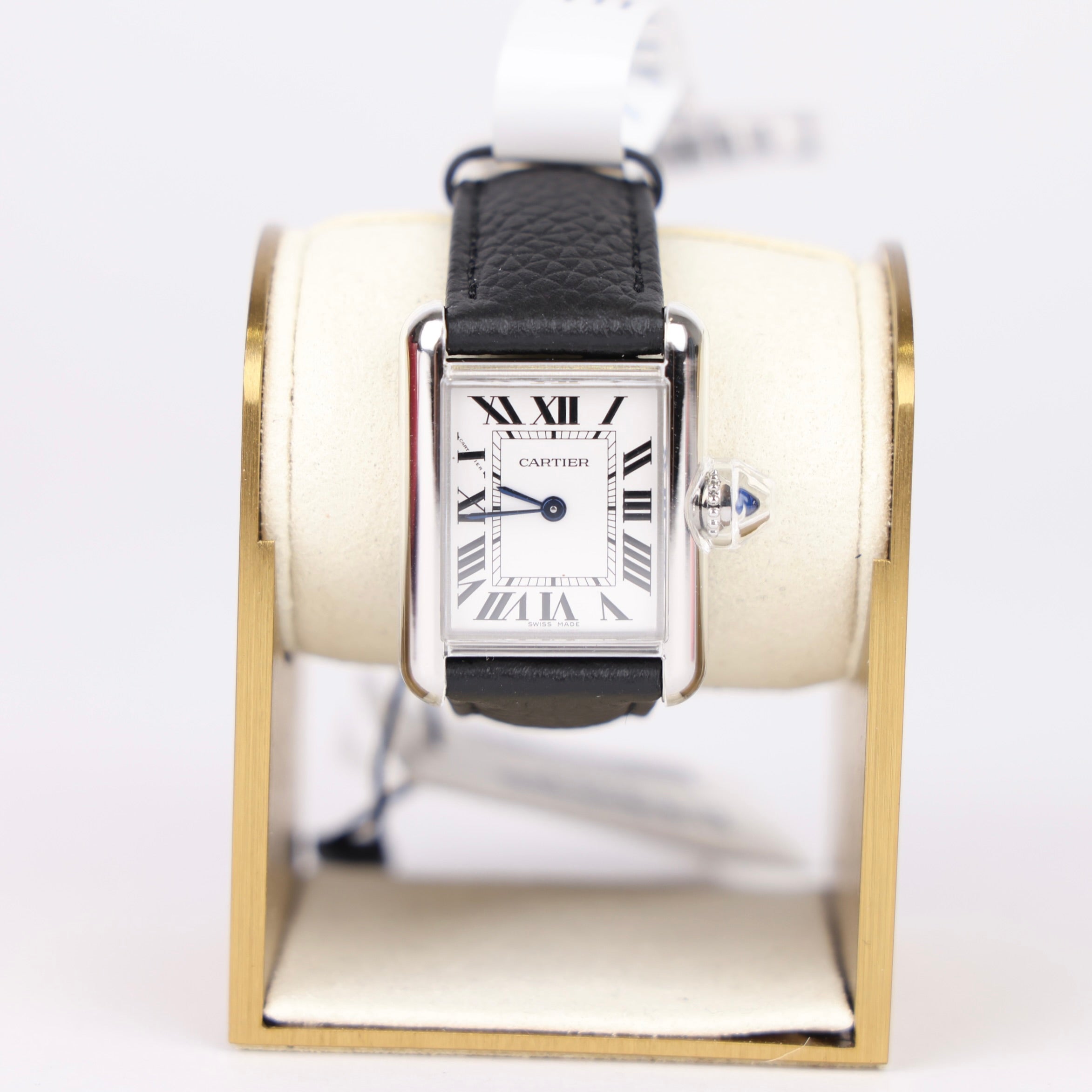J1825 2025 Cartier Tank Must Black Leather Watch - Pre Owned