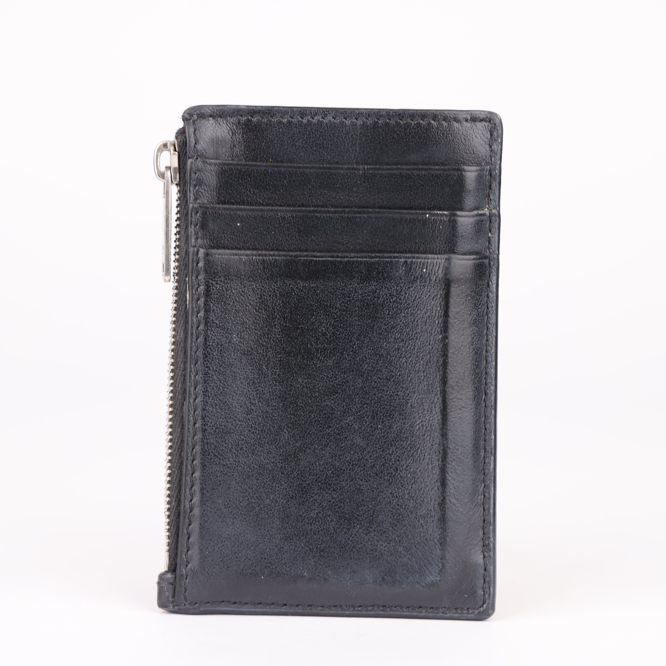 J1791 Celine Card Holder Black Leather- Pre Owned