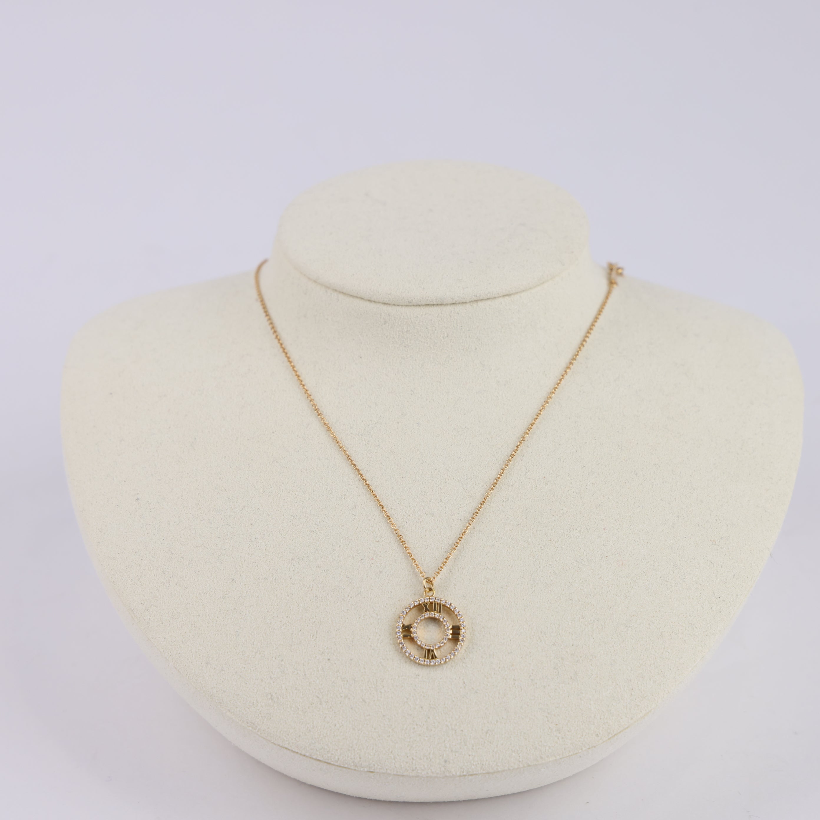 J1868 Tiffany & Co. Atlas Diamond Pendant in 18k Gold- Pre Owned