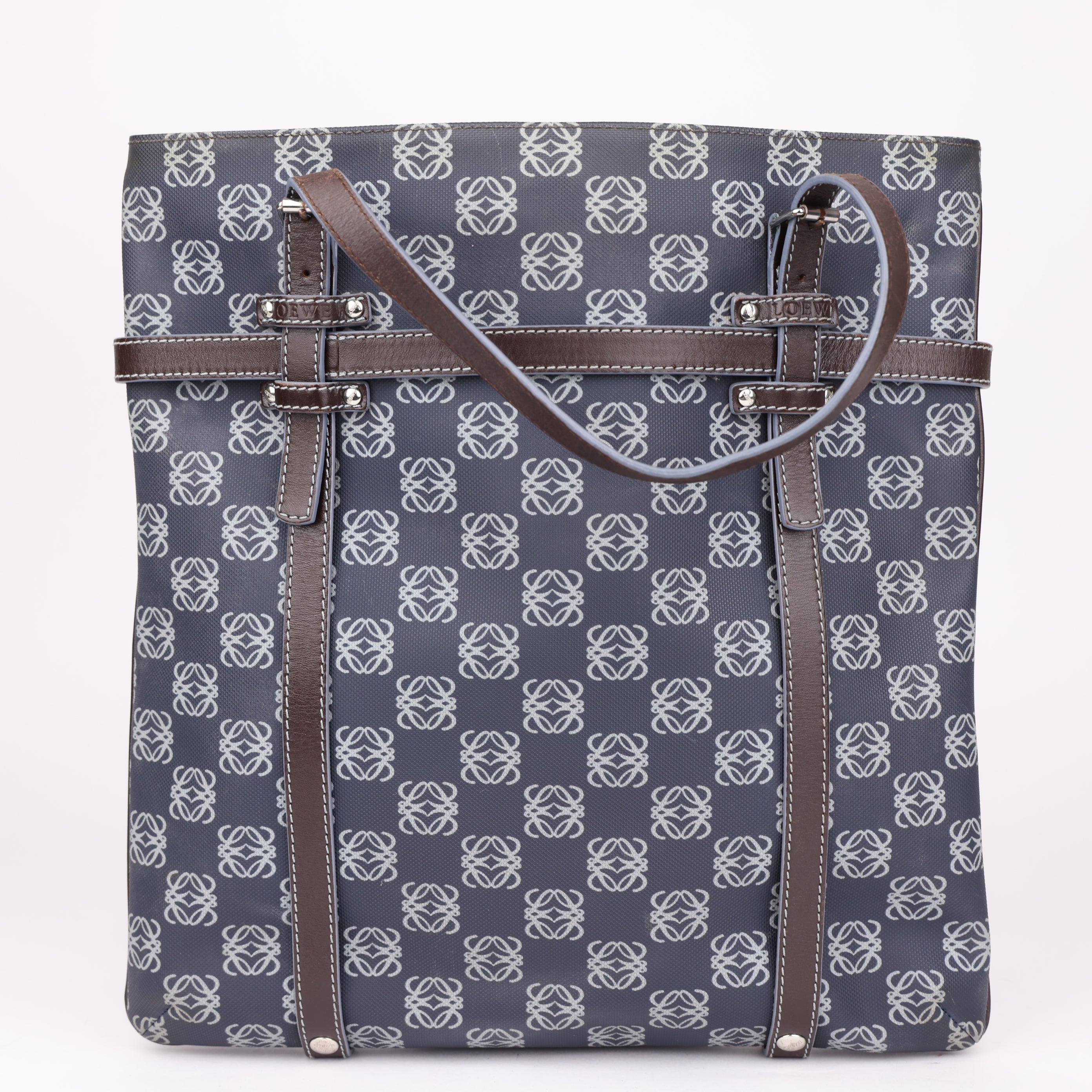 J1779 LOEWEBlue Monogram Tote Bag - Pre Owned
