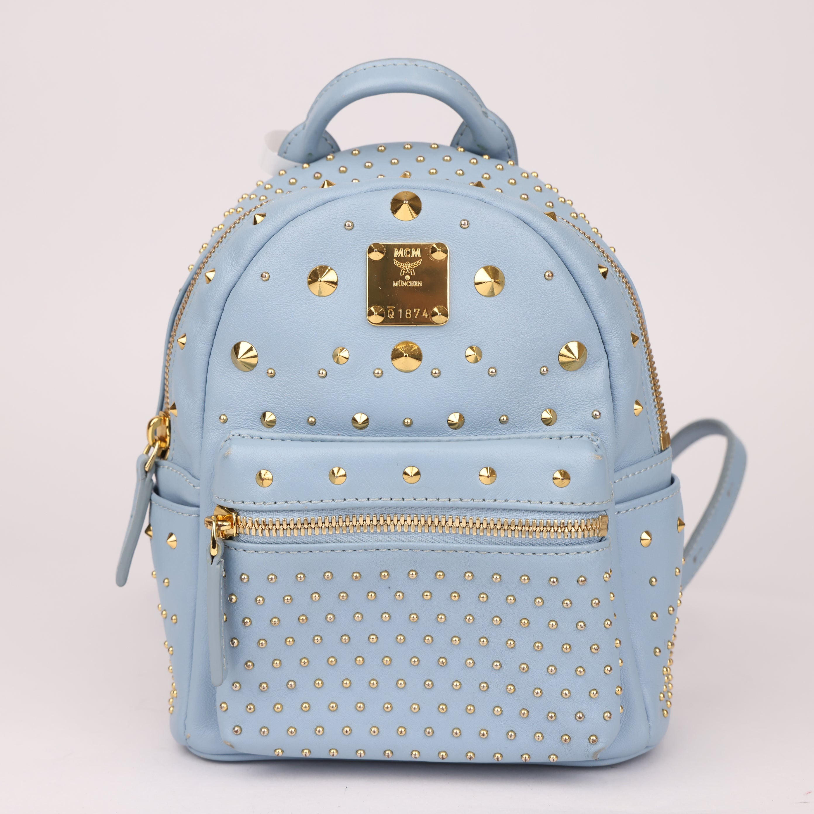 J1773 MCM X-mini Stark Bebe Boo studded backpack- Pre Owned
