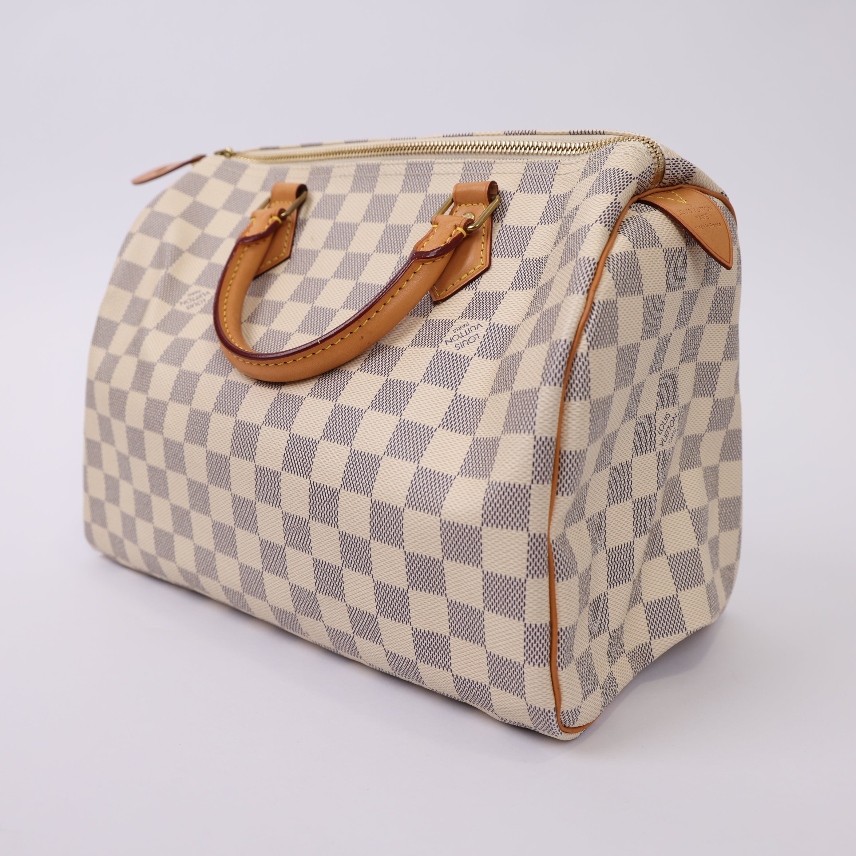 J1734 LOUIS VUITTON Damier Azur Canvas Speedy 30 Bag- Pre Owned