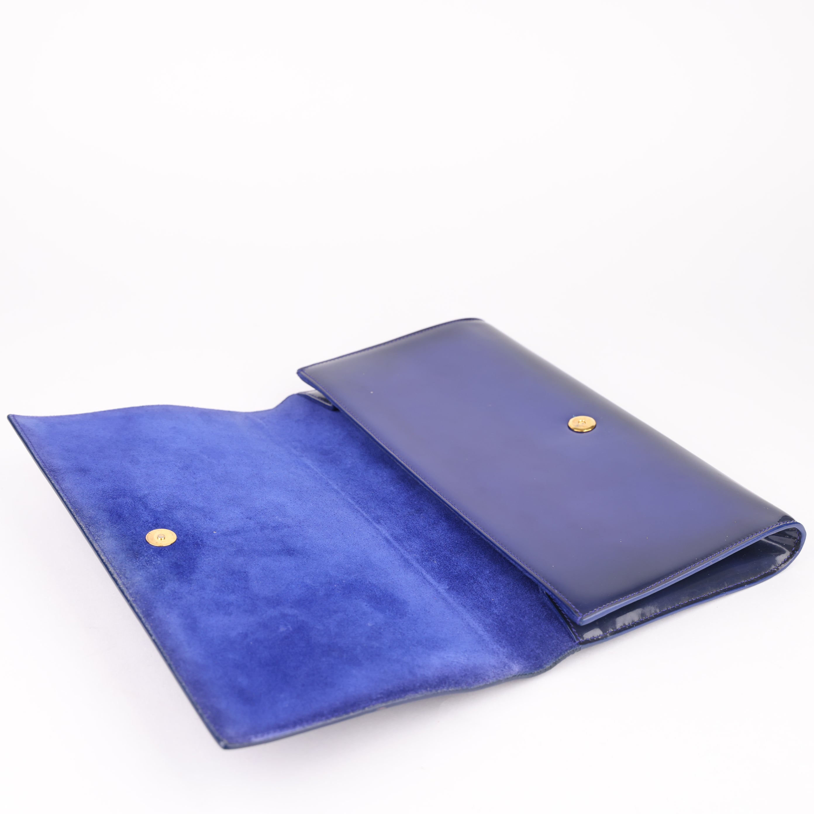 J1718 Saint Laurent Clutch Vernice Ysl Clutch Bag- Pre Owned