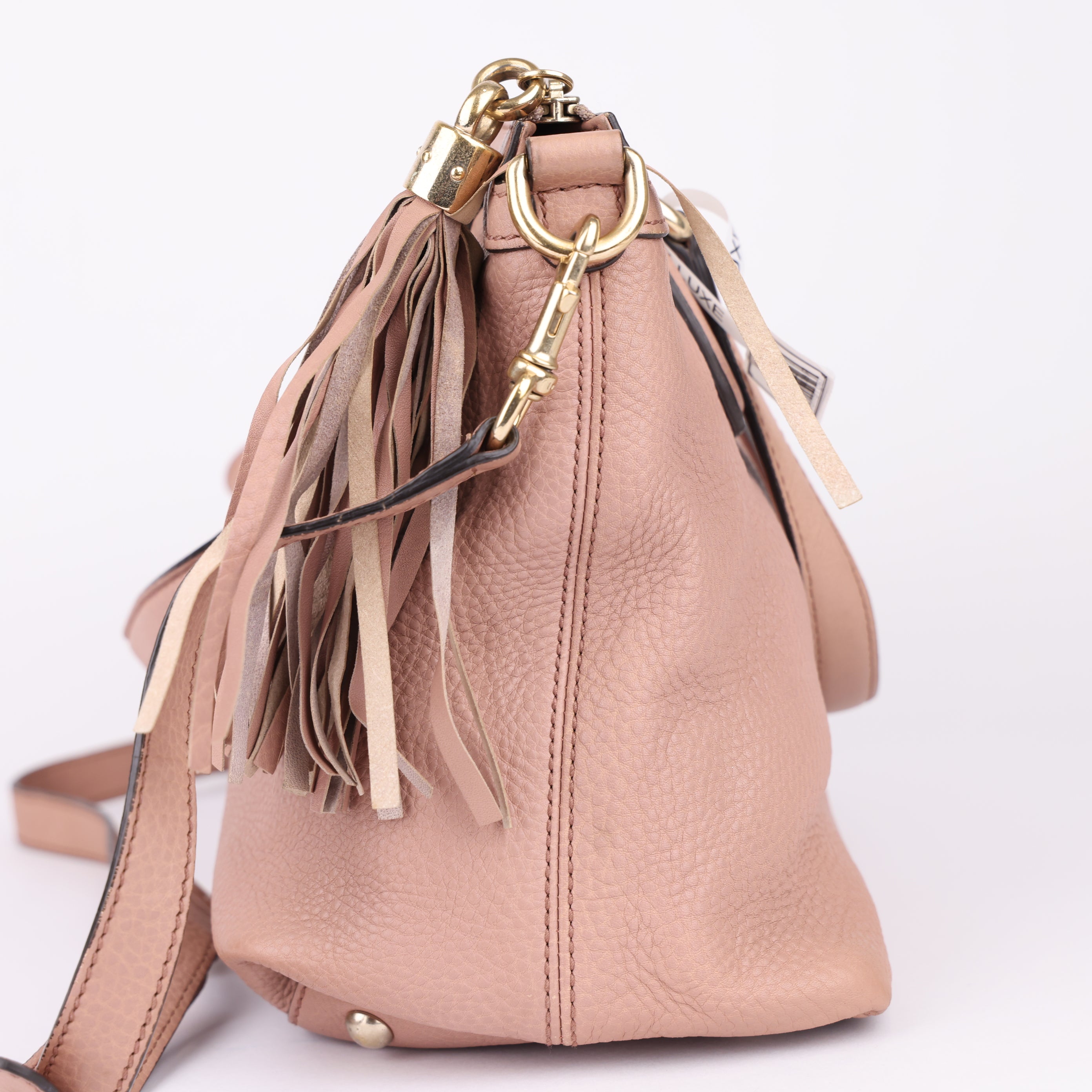 J1707 Gucci Shoulder Bag Metallic & Pink Leather Interlocking G- Pre Owned