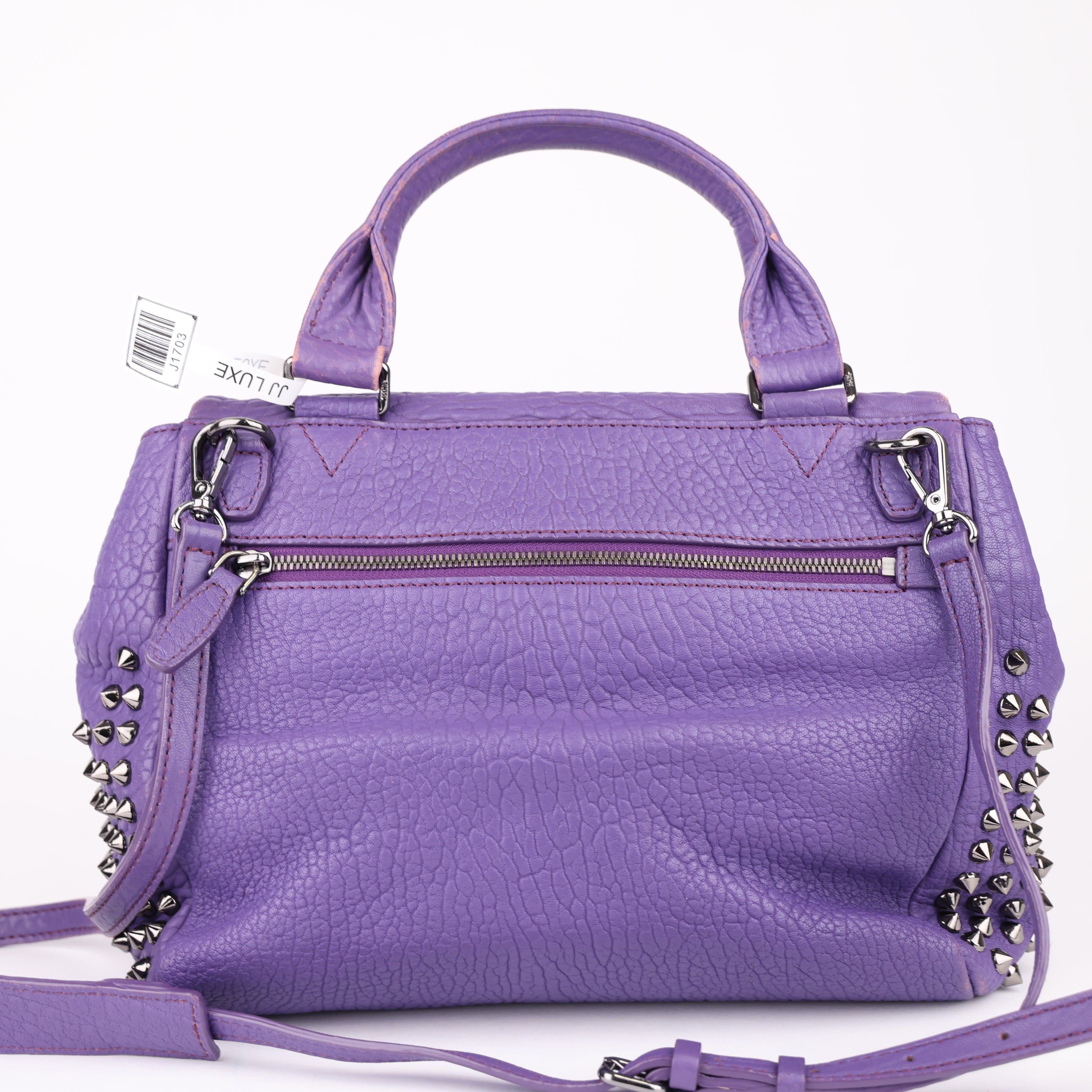 J1703 MCM handbag Purple in Leather- Pre Owned