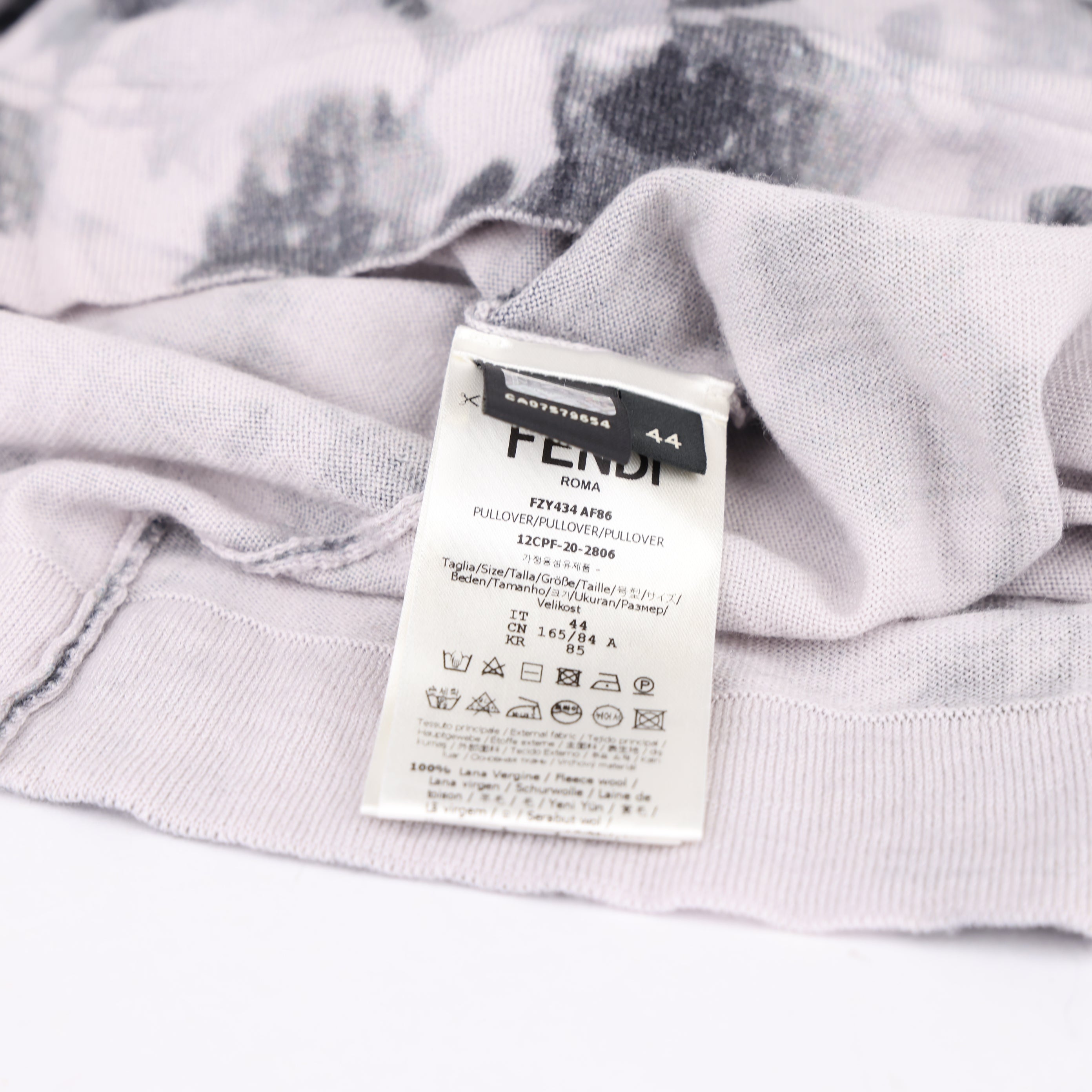 J313 Fendi Ink fade pattern wool sweater Size 44 - Pre Owned