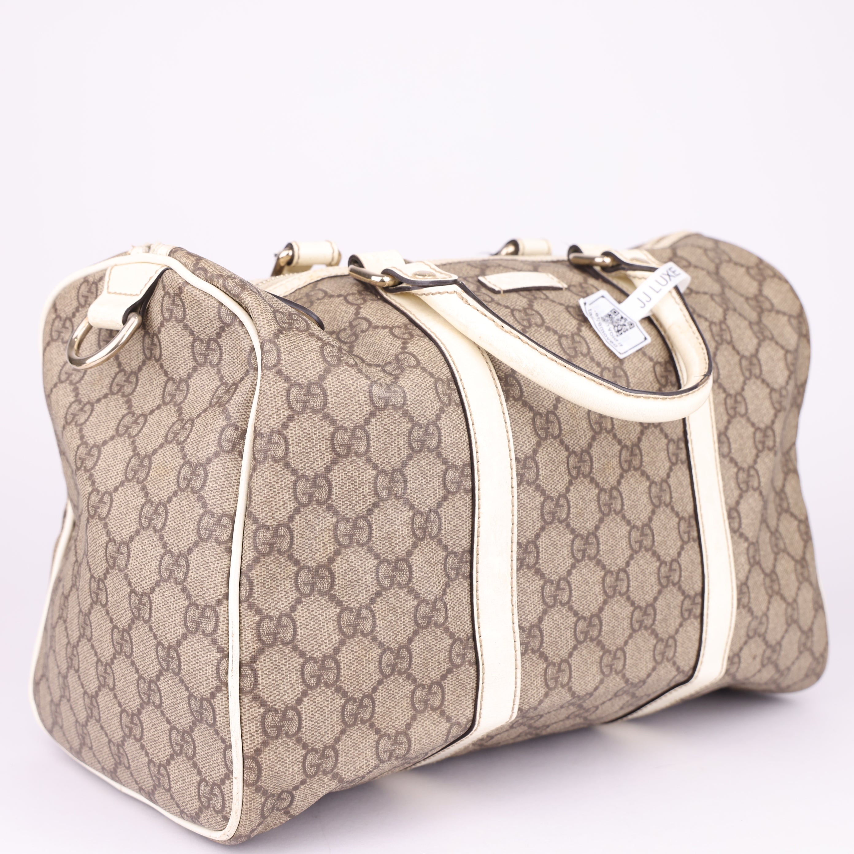 J1698 Gucci Brown GG Supreme Joy Boston Beige- Pre Owned