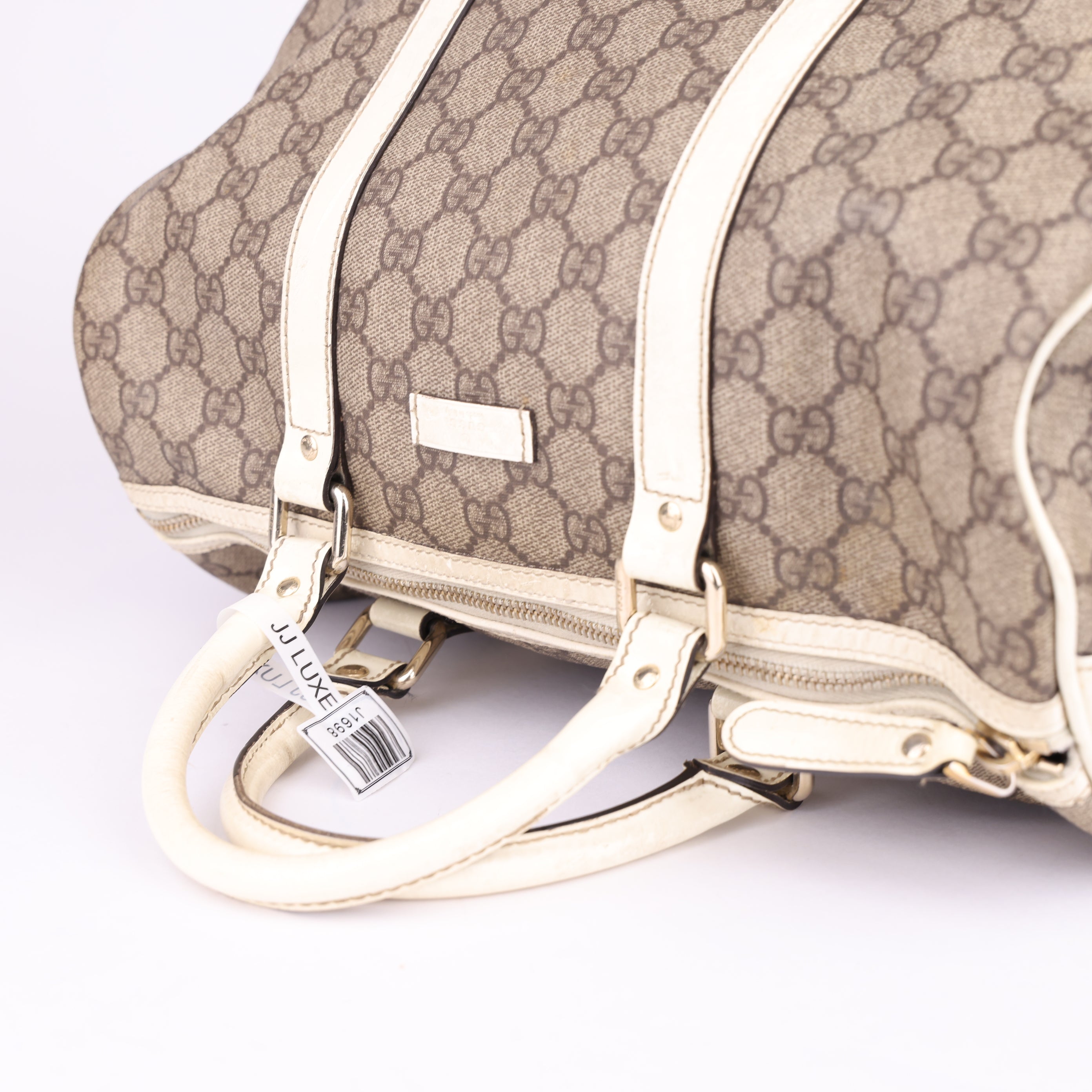 J1698 Gucci Brown GG Supreme Joy Boston Beige- Pre Owned