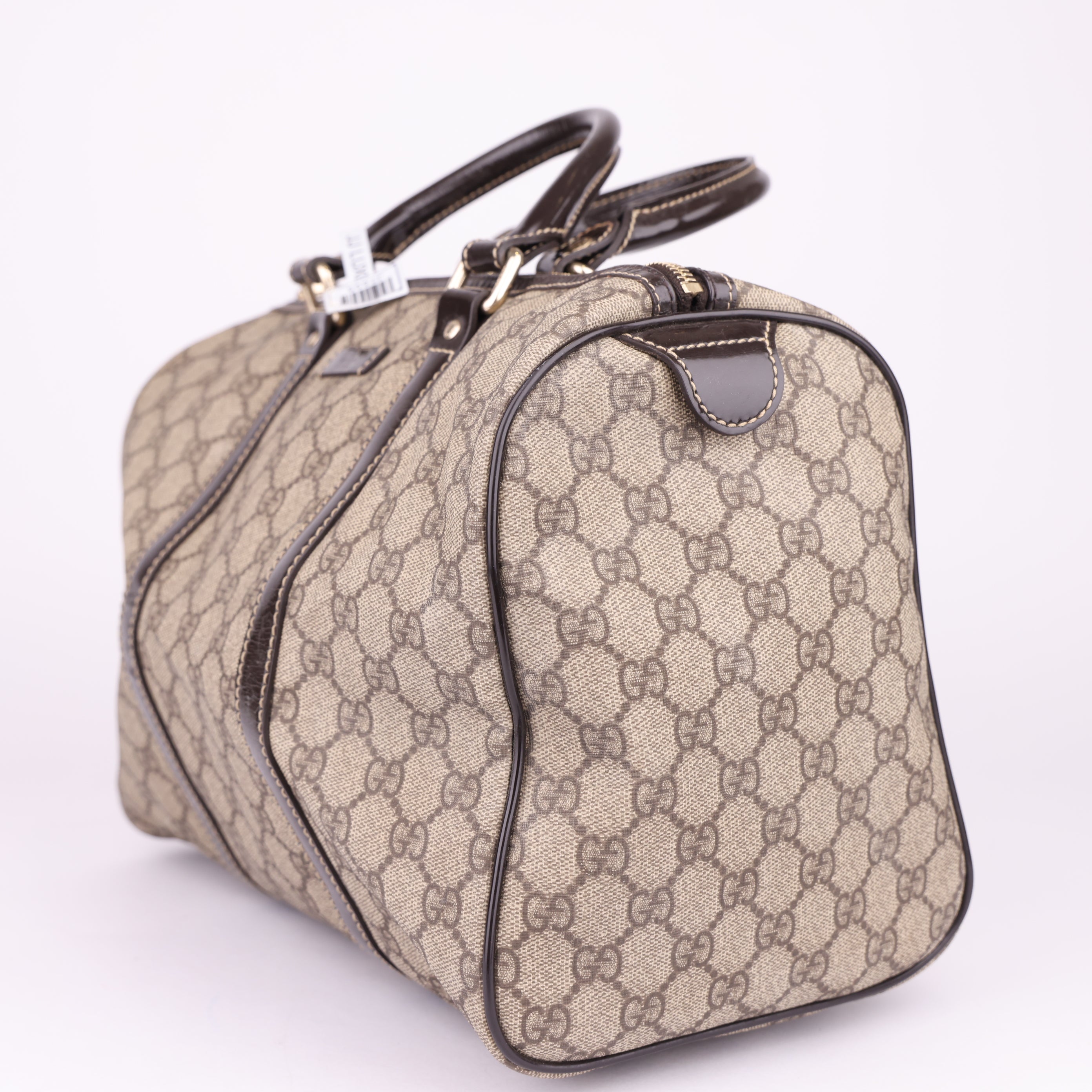 J1695 Gucci Joy Boston Gg Canvas Beige Canvas Handbag - Pre Owned