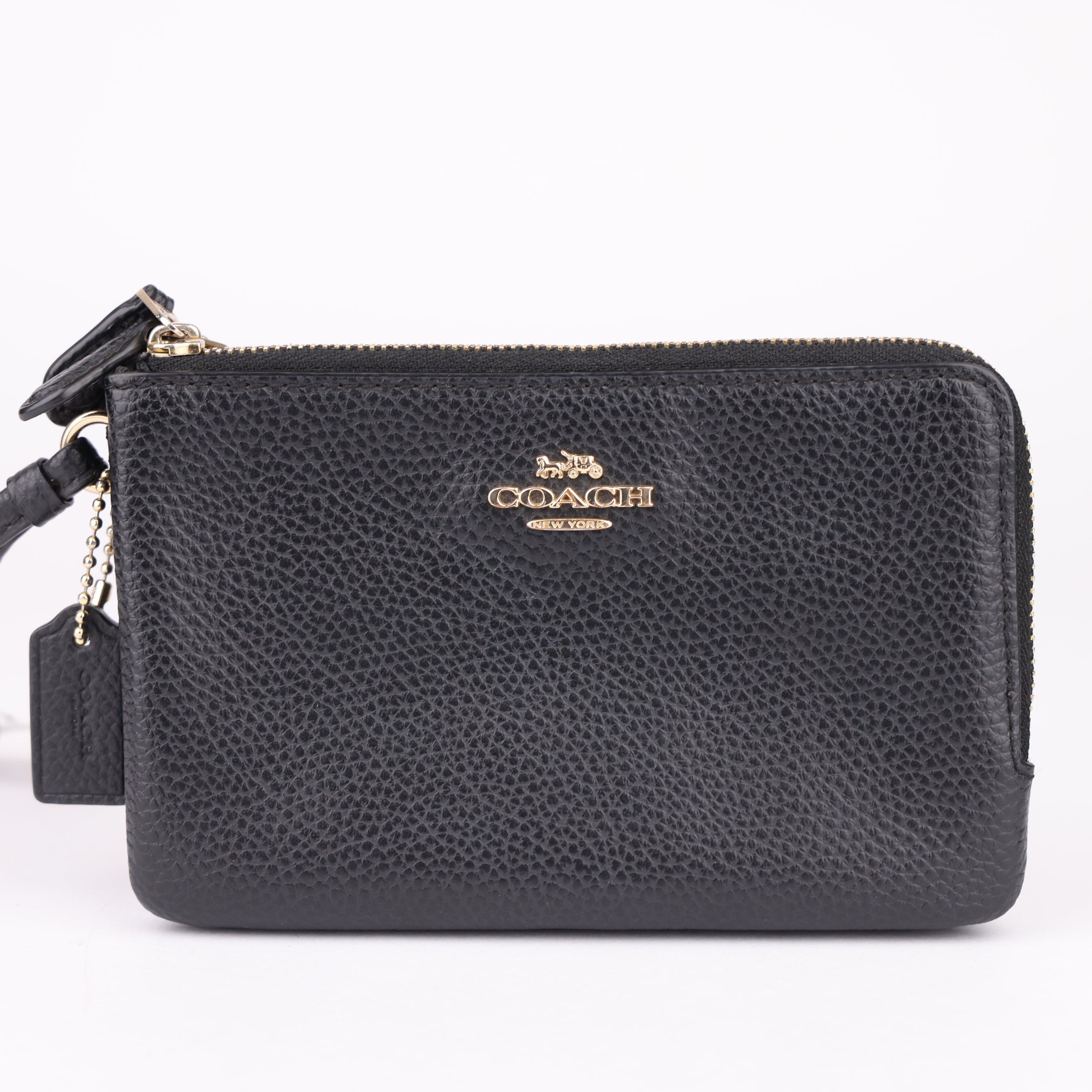 J1694 Coach Leather Wristlet Wallet- Pre Owned