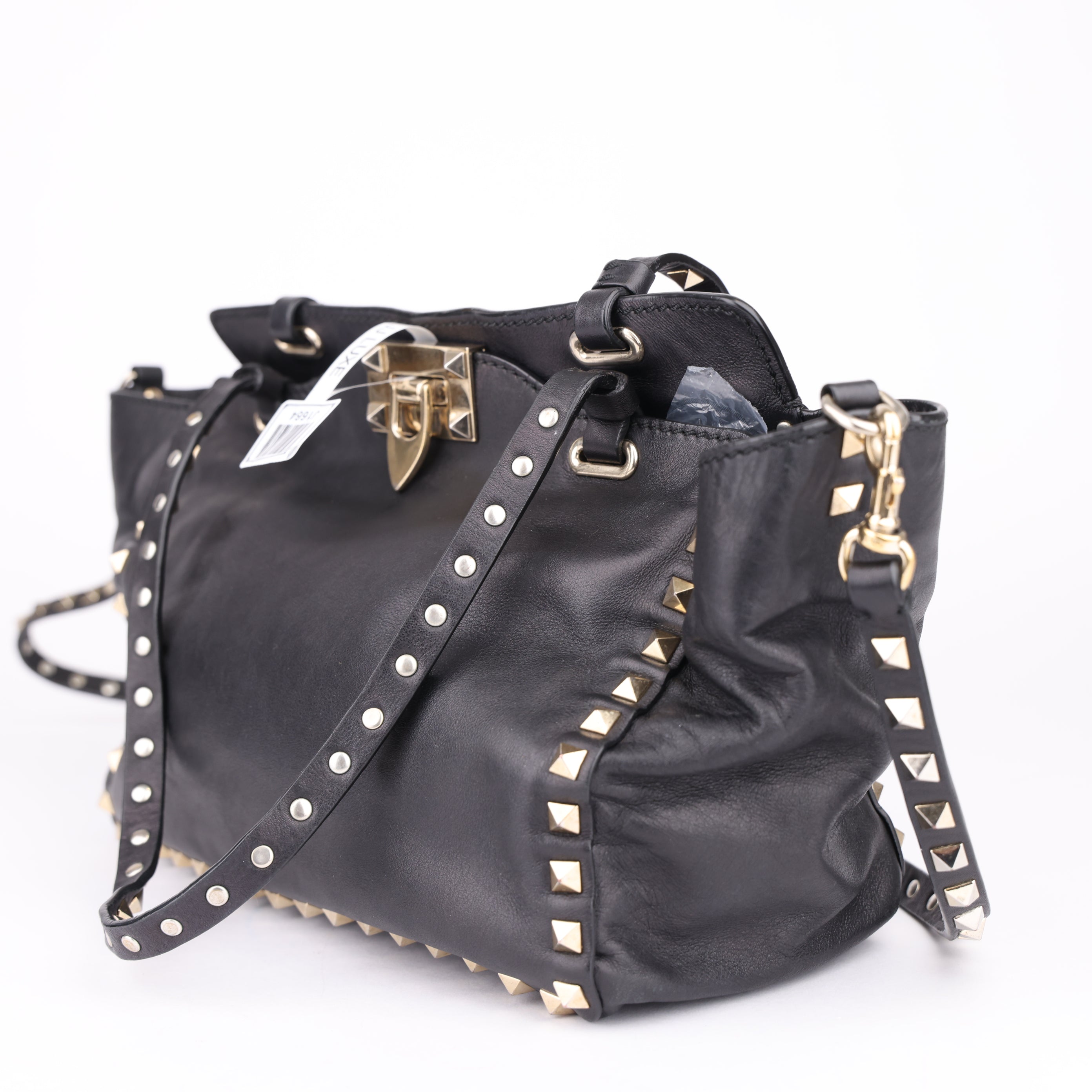 J1664 Valentino Garavani Rockstud Trapeze Tote- Pre Owned