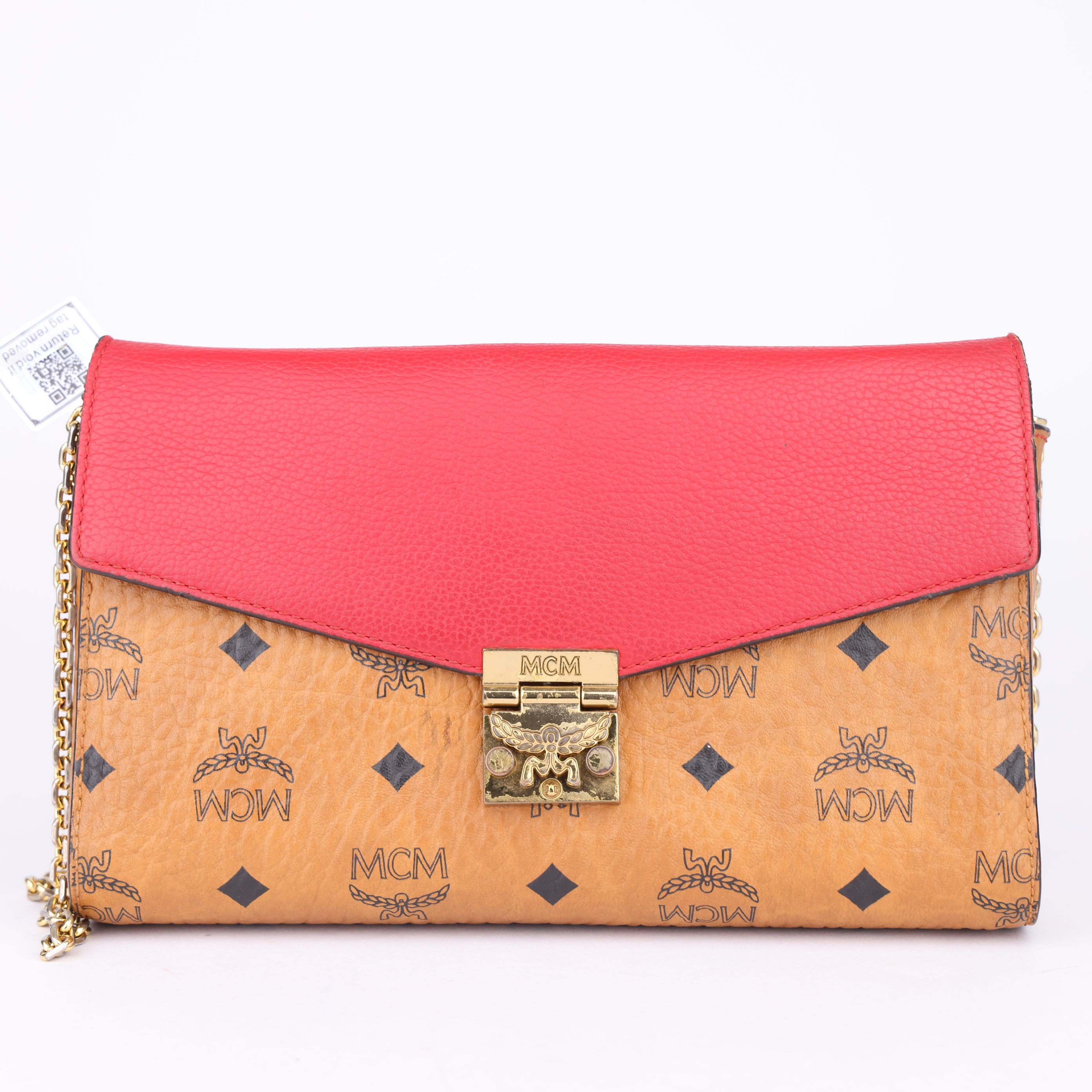 J1661 MCM Brown Visetos Millie Crossbody Bag- Pre Owned