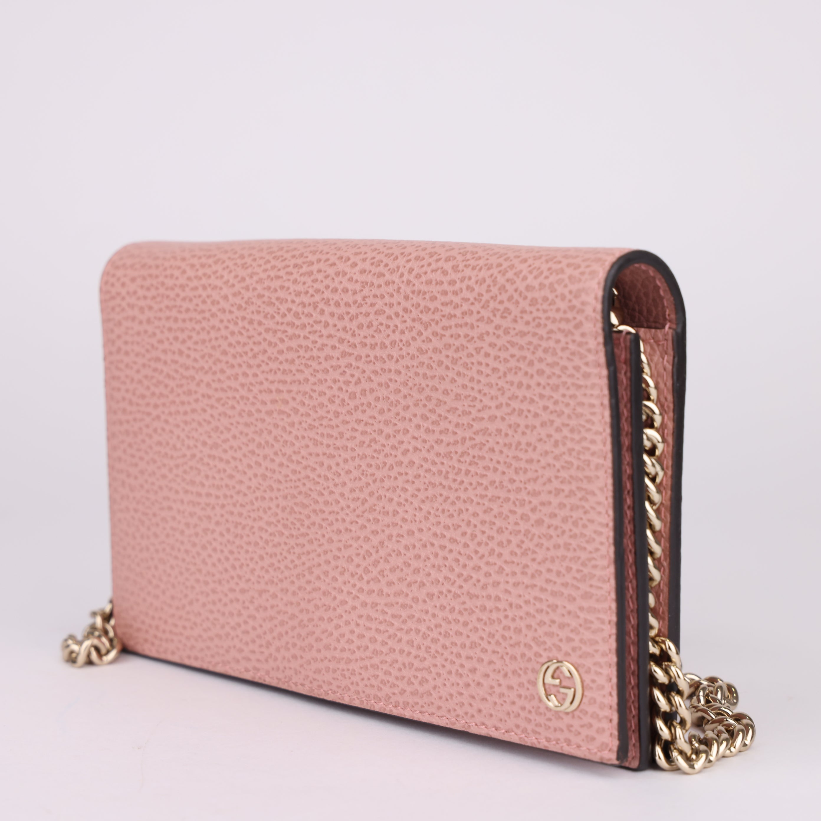 J1658 Gucci Women's Dust Pink Textured Leathe Bag- Pre Owned