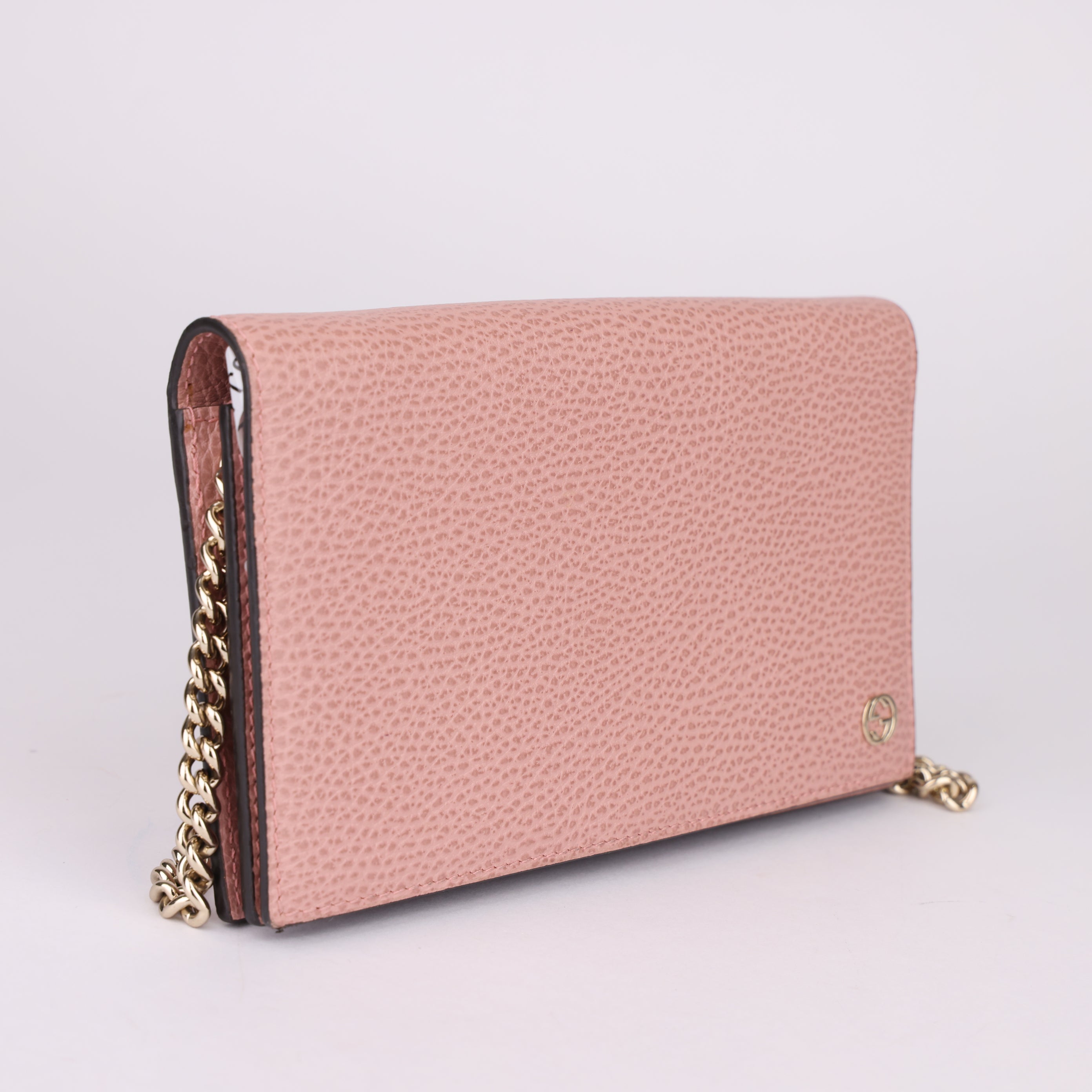 J1658 Gucci Women's Dust Pink Textured Leathe Bag- Pre Owned