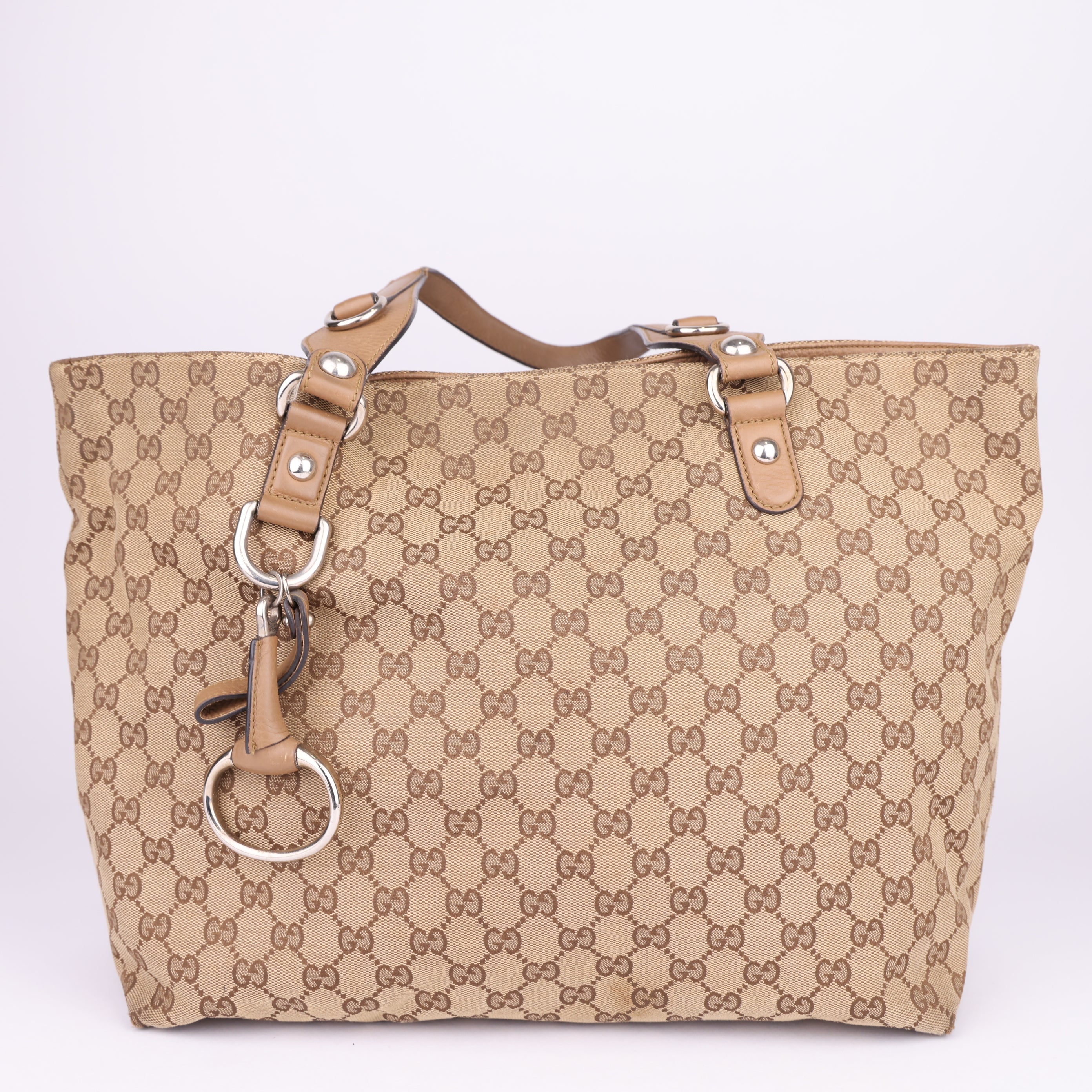 J1653 Gucci GG Canvas Icon Bit tote bag- Pre Owned
