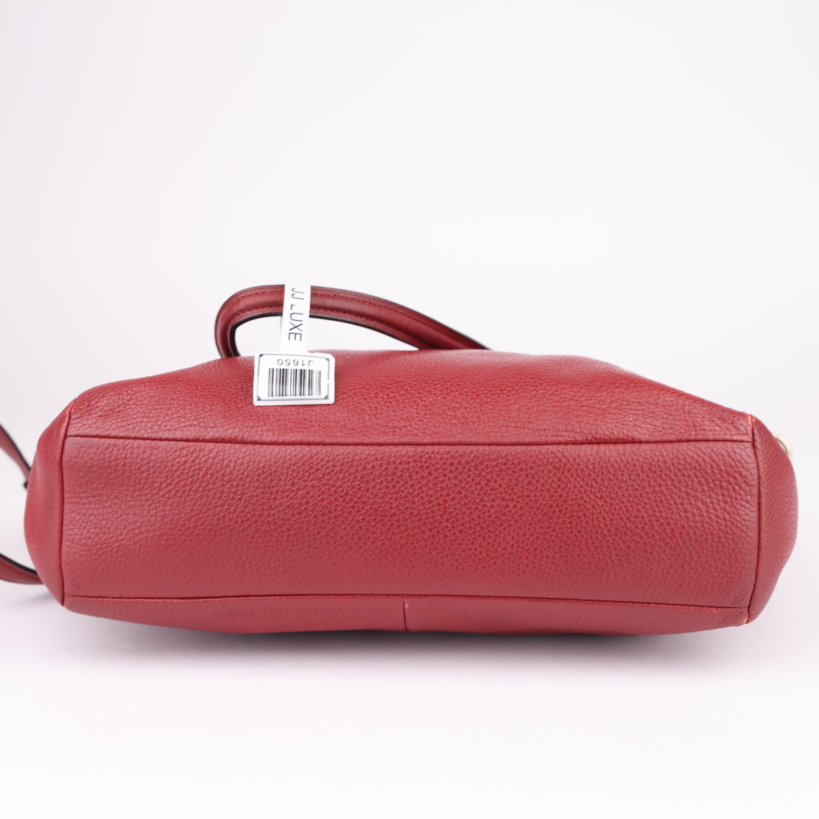 J1650 Coach Red Pebbled Leather Satchel Bag- Pre Owned